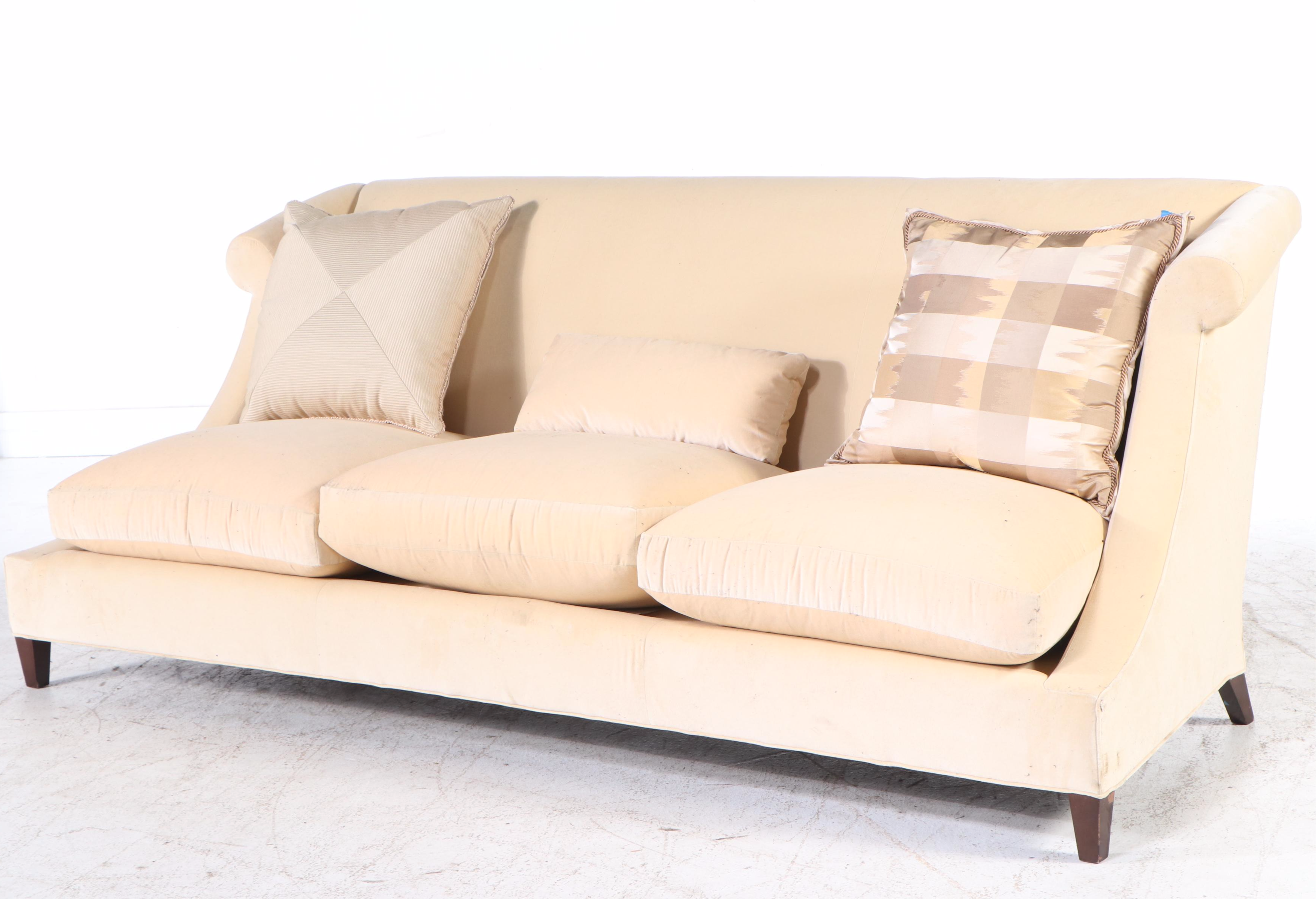Baker Furniture Cream Upholstered Sofa