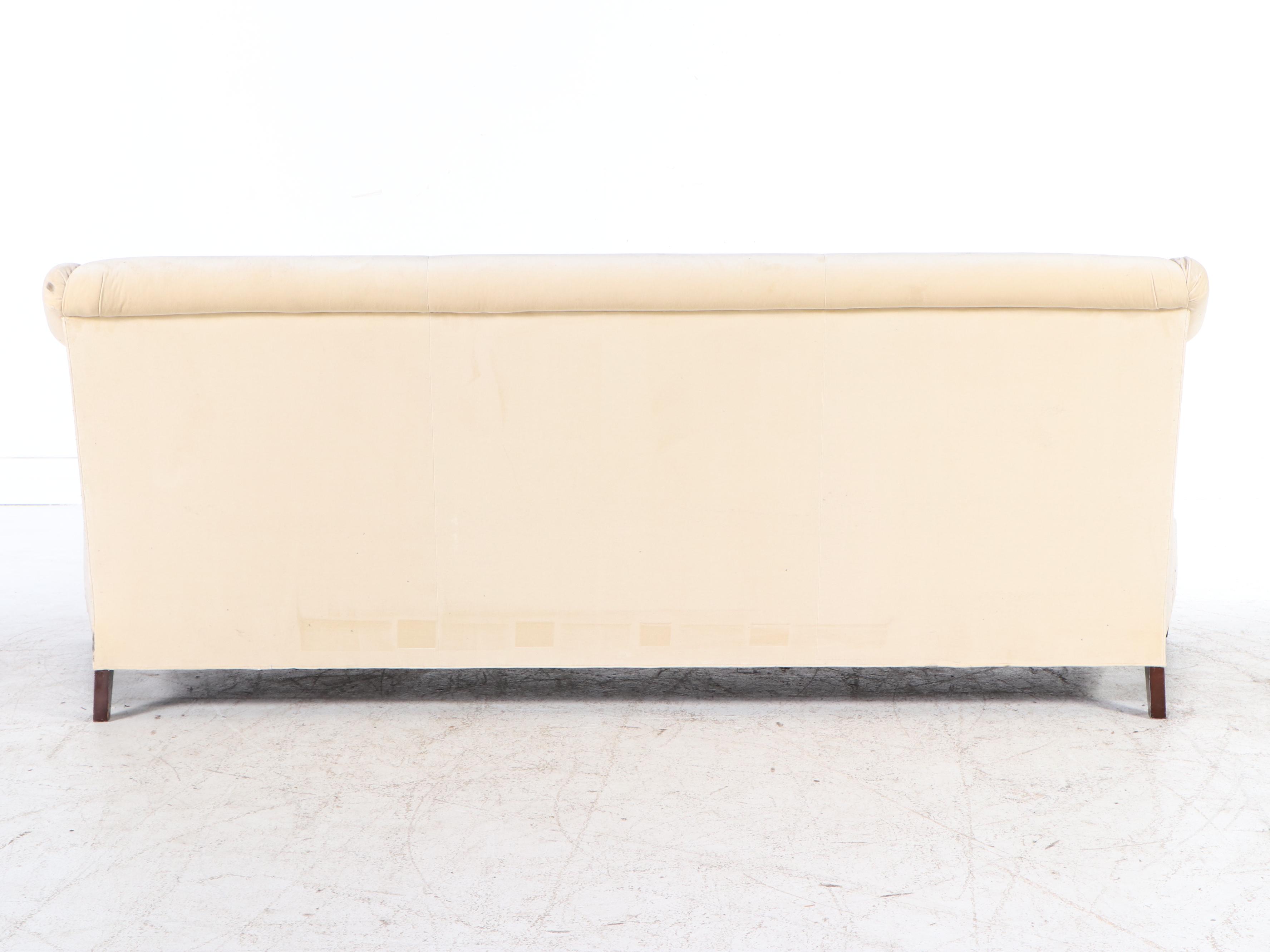 Baker Furniture Cream Upholstered Sofa