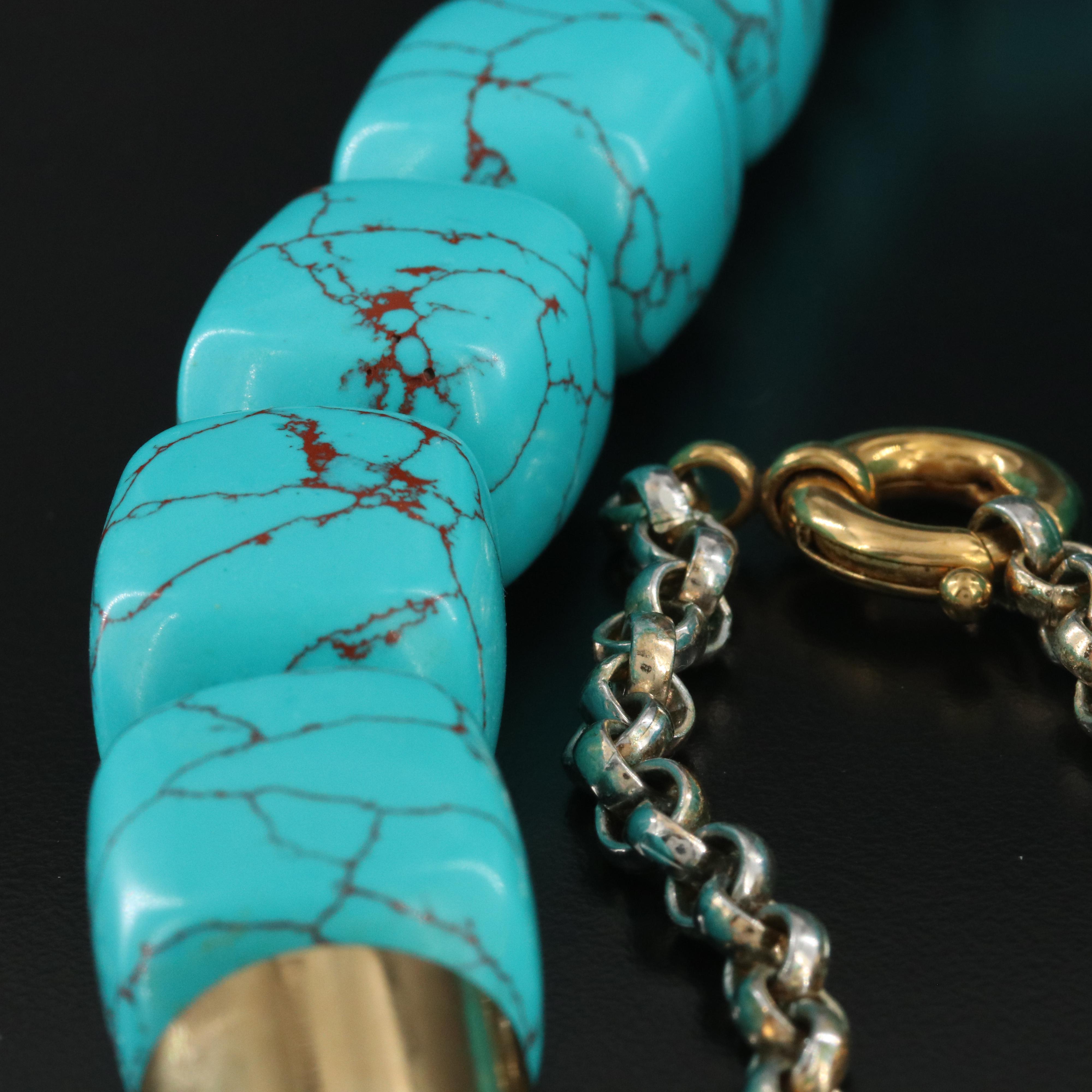 Michael Kors Faux Turqoise Bead Necklace