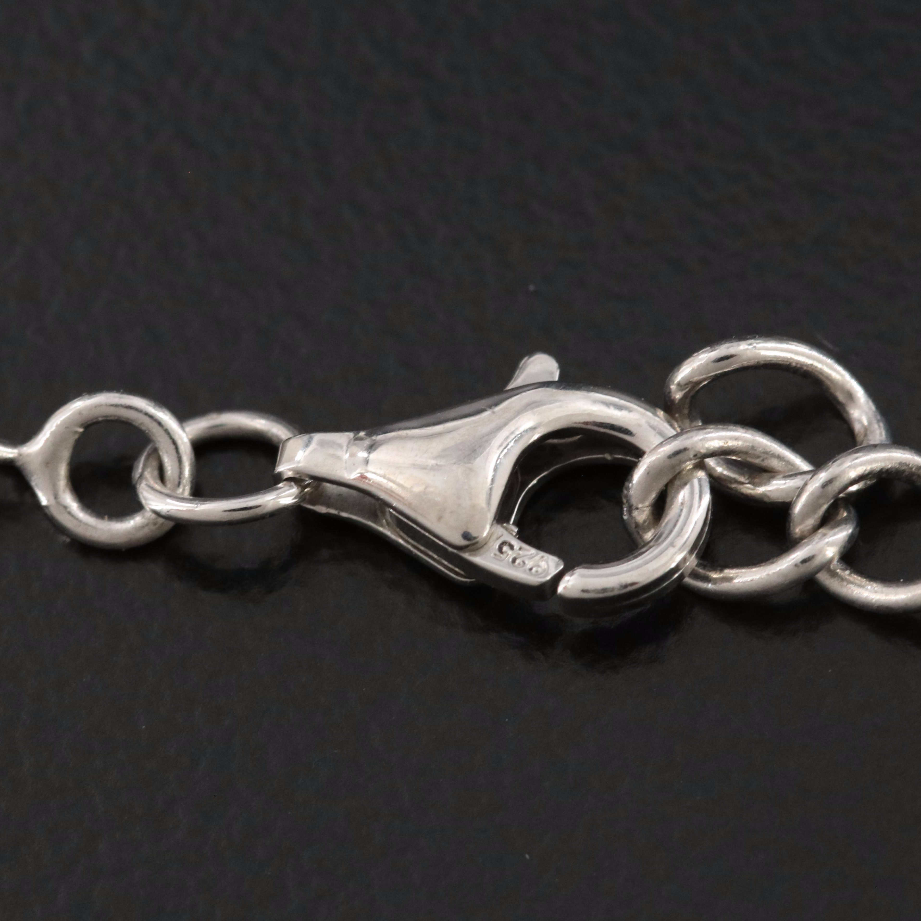 Sterling Tanzanite, Emerald and Garnet Necklace