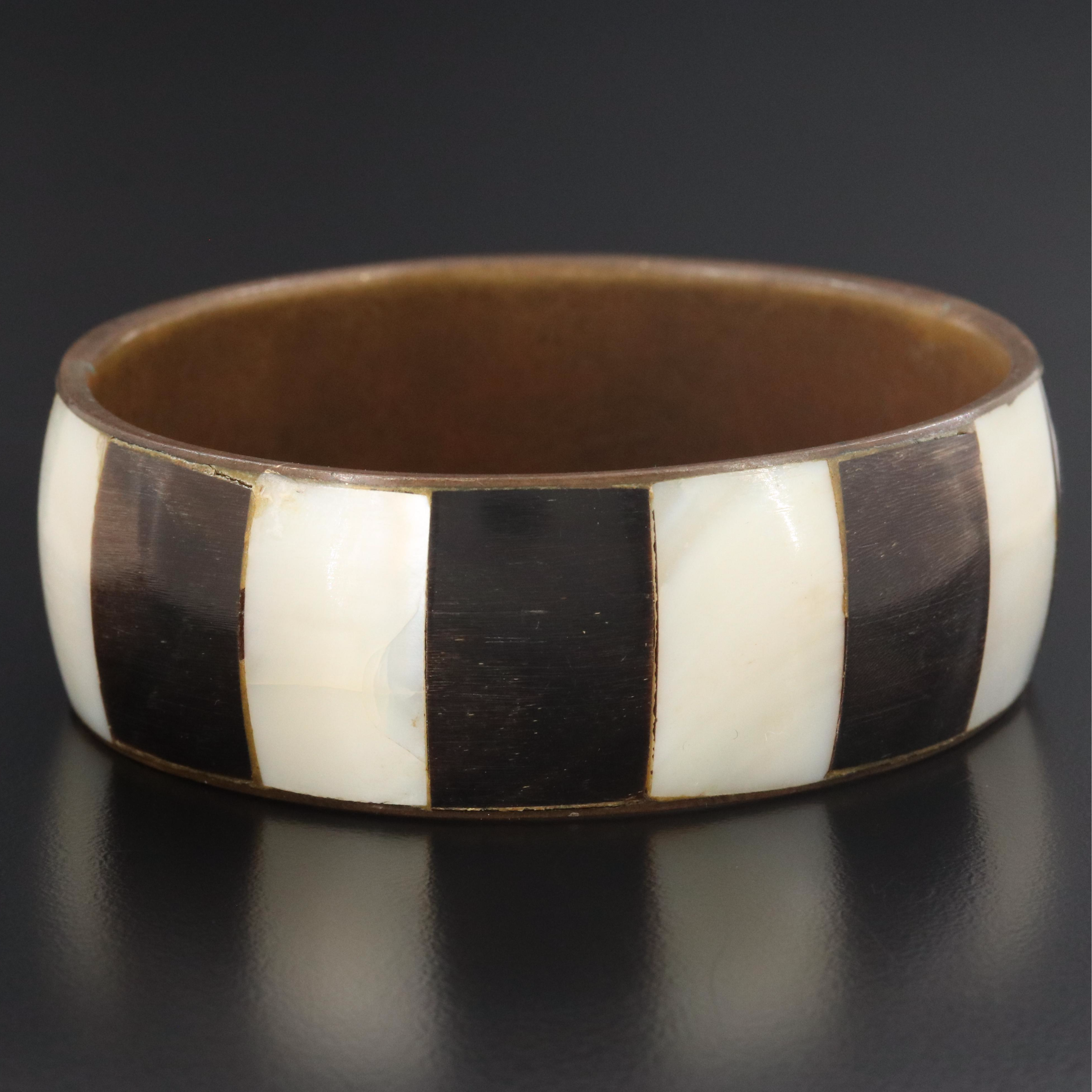 Mother of Pearl and Horn Bracelet