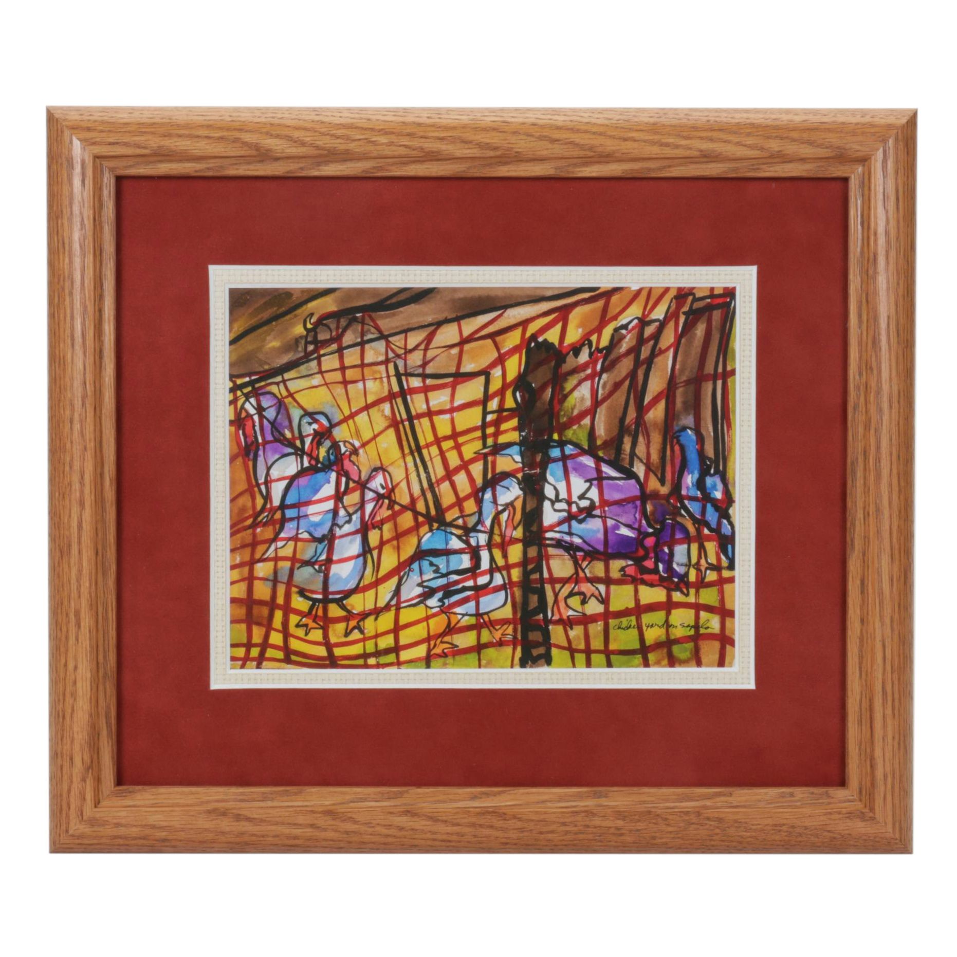 Giclée After Aminah Robinson's "Chicken Yard on Sapelo"