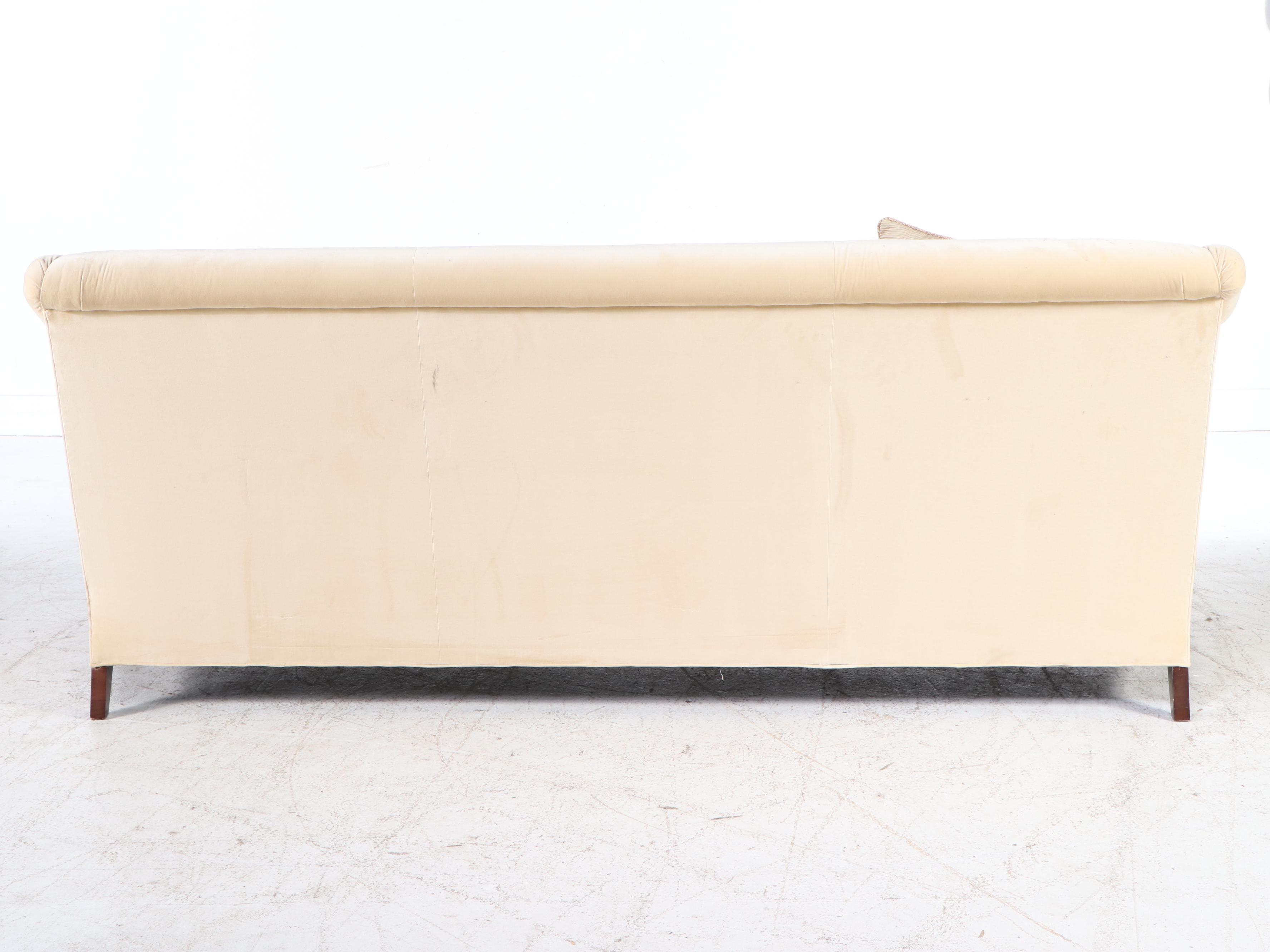 Baker Furniture The Thomas Pheasant Collection "Villa" Cream Upholstered Sofa