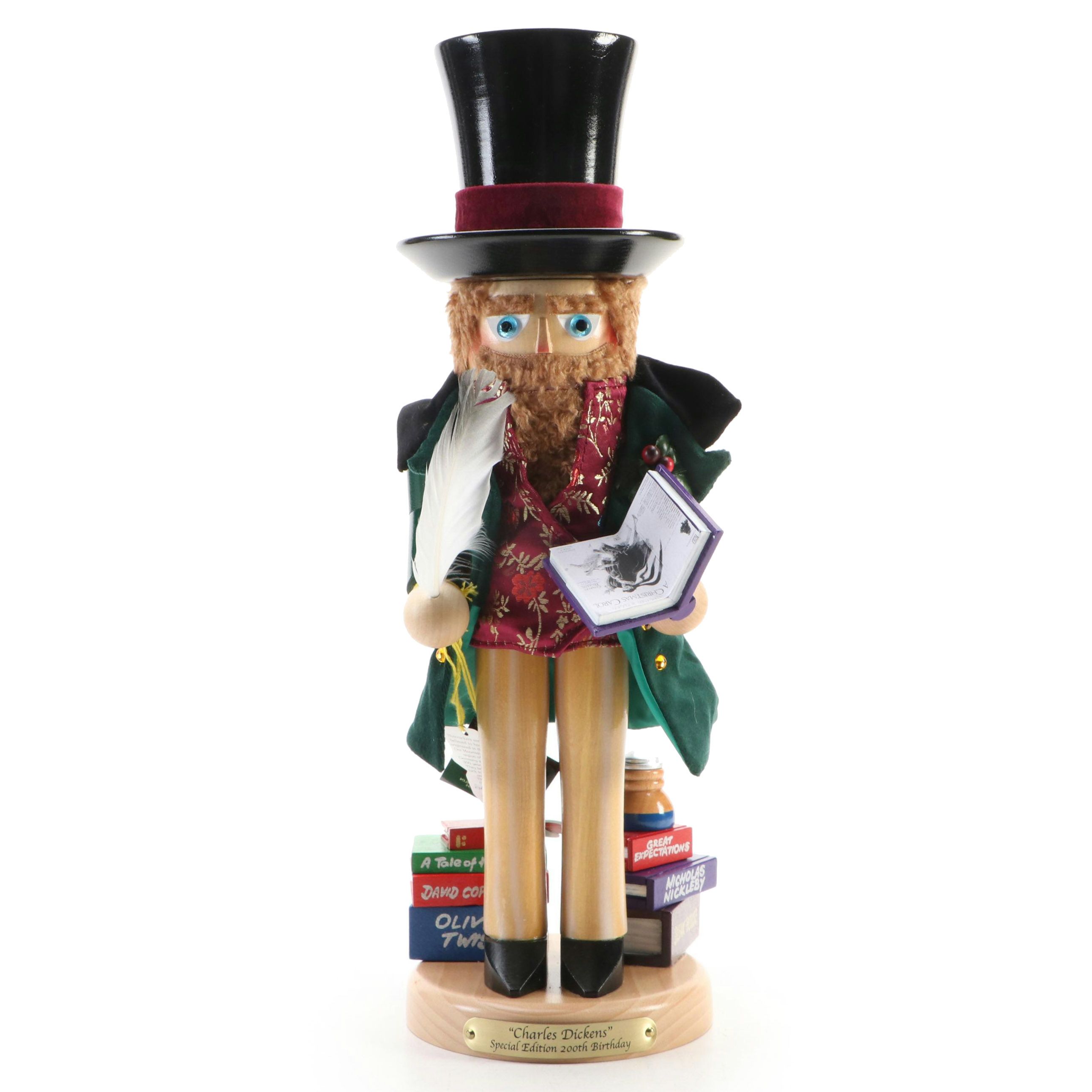 Artist Signed Steinbach "Charles Dickens" Limited Edition Wooden Nutcracker
