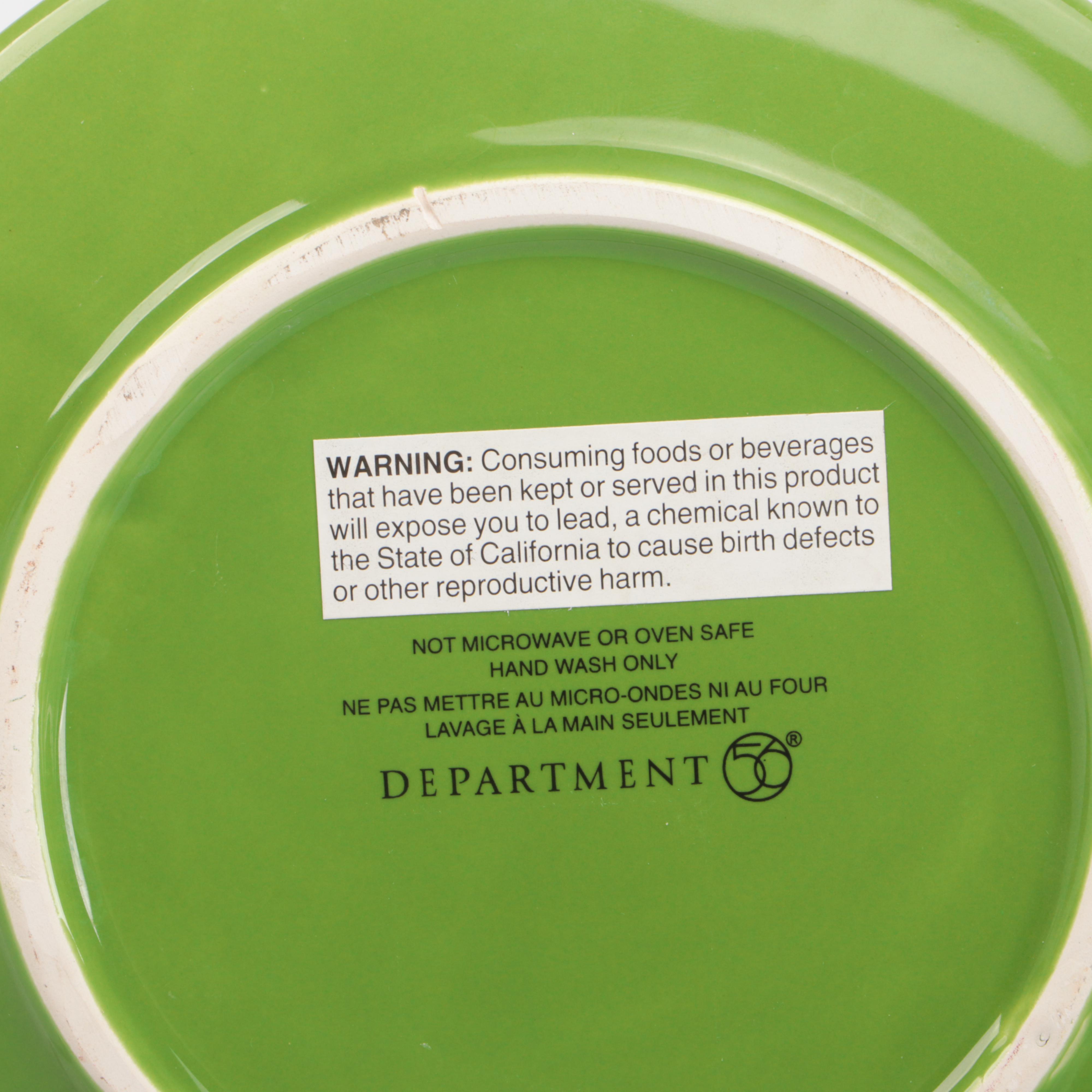 Rochard Limoges Porcelain Shell Dish with Department 56 Ceramic Appetizer Plate