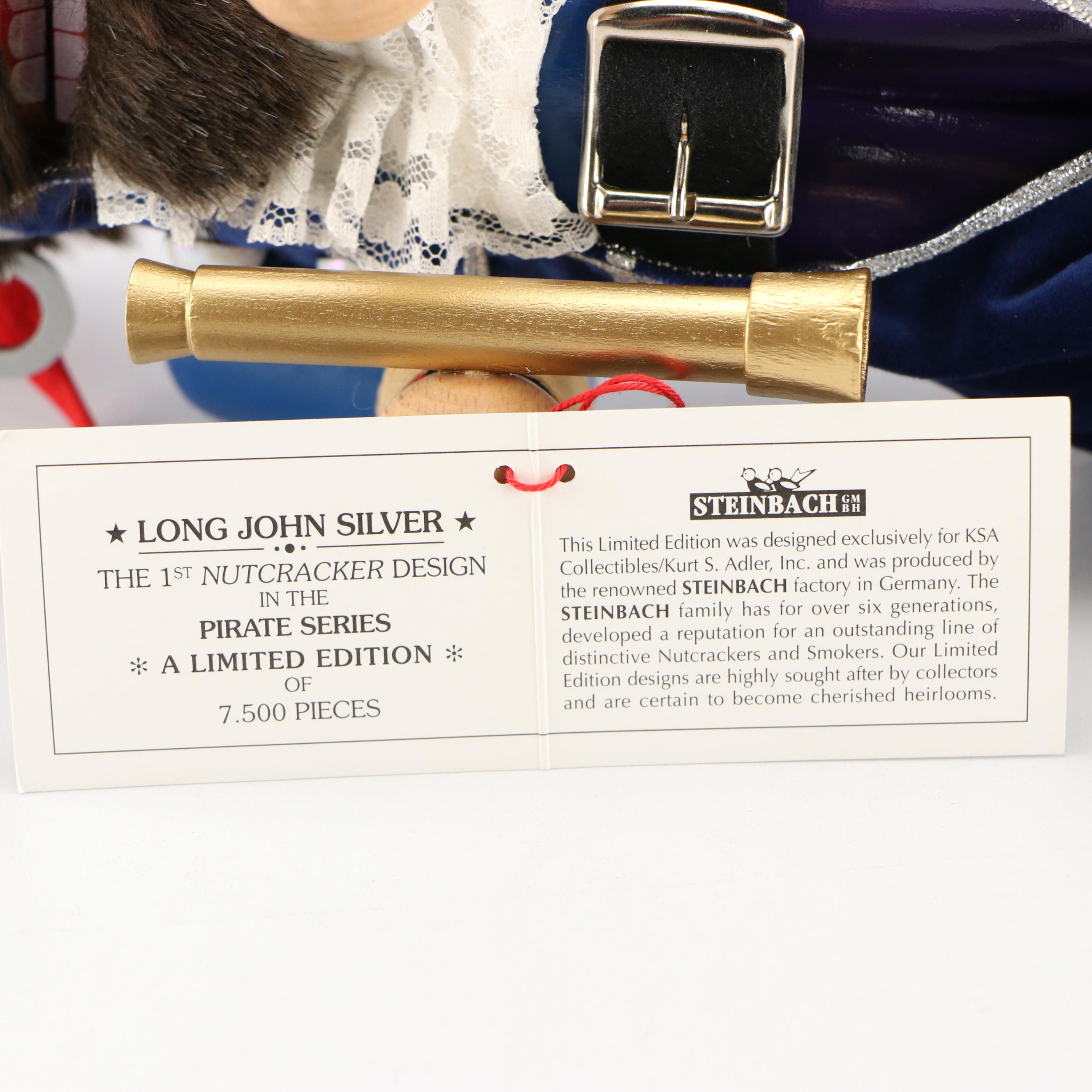 Steinbach Limited Edition "Long John Silver" Handcrafted Wooden Nutcracker