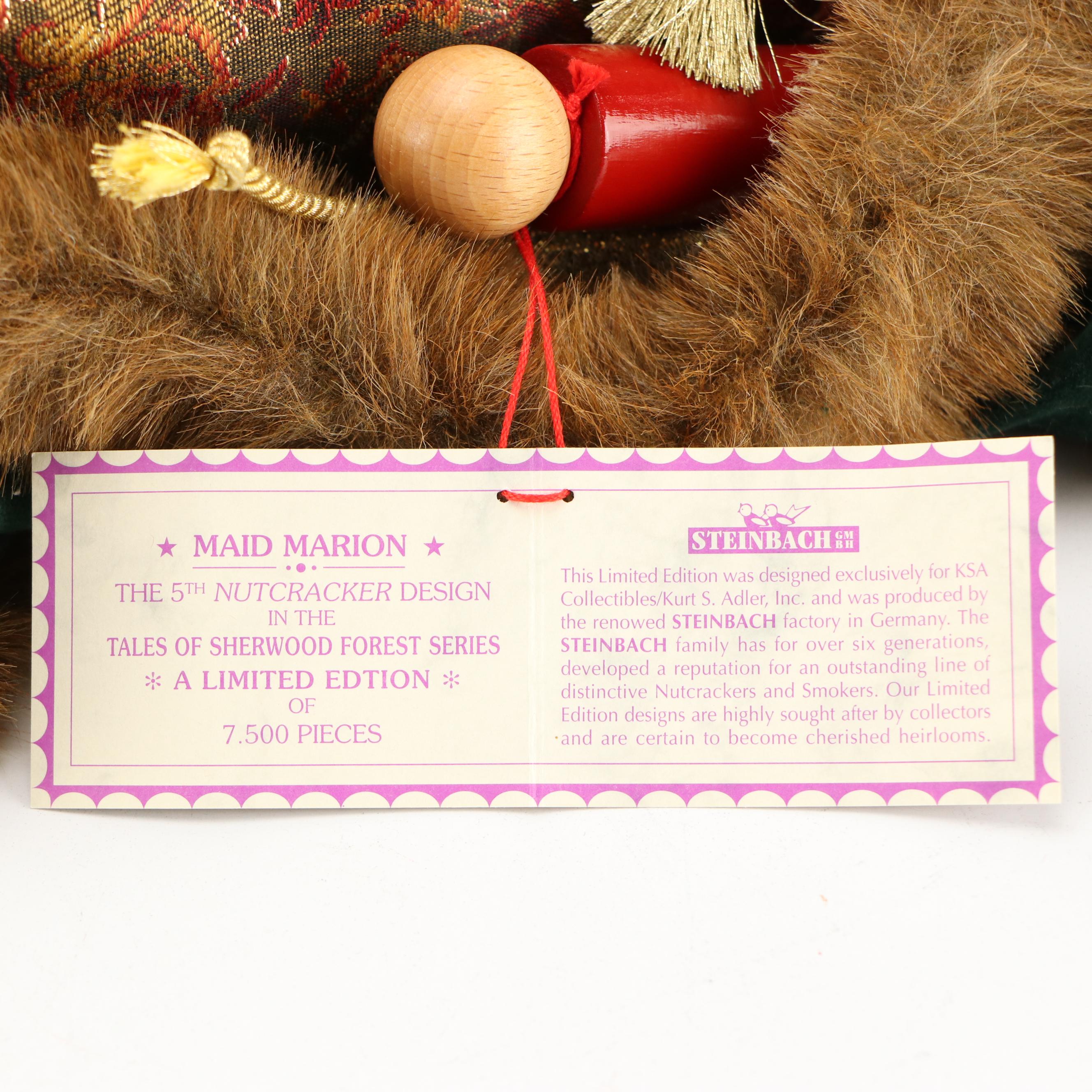 Steinbach Limited Edition "Maid Marion" Handcrafted Wooden Nutcracker