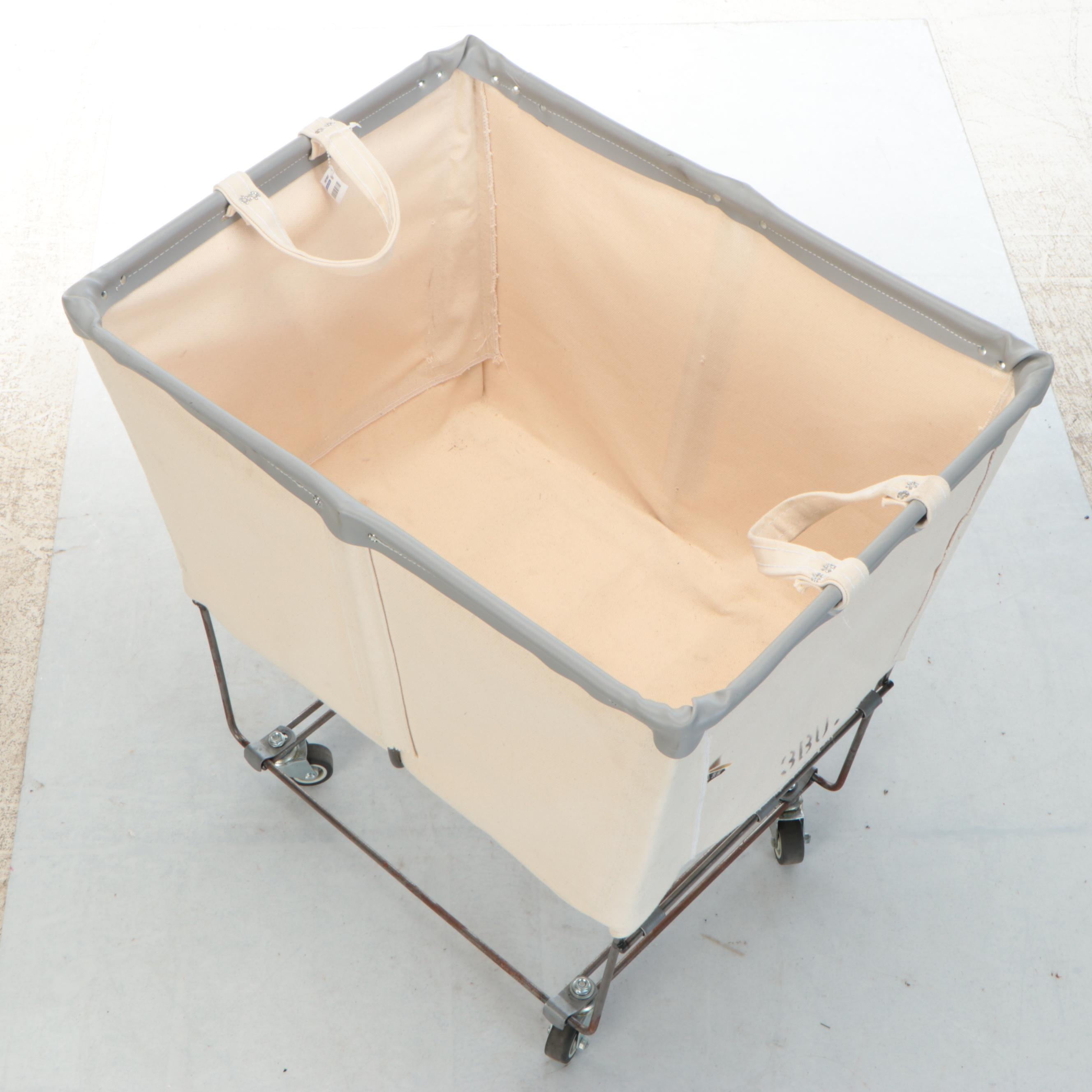 Industrial Style Steele Canvas Laundry Hamper Cart