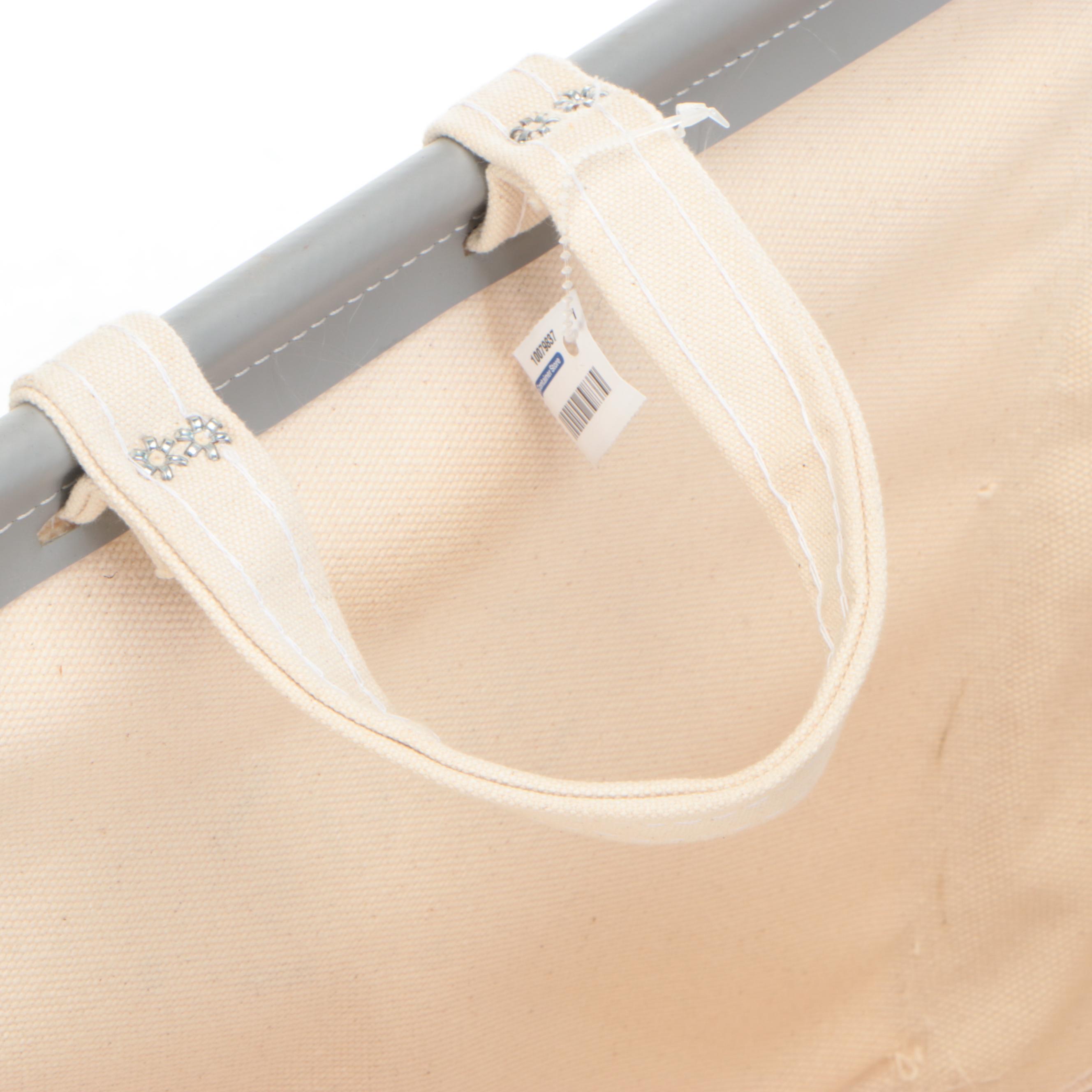 Industrial Style Steele Canvas Laundry Hamper Cart