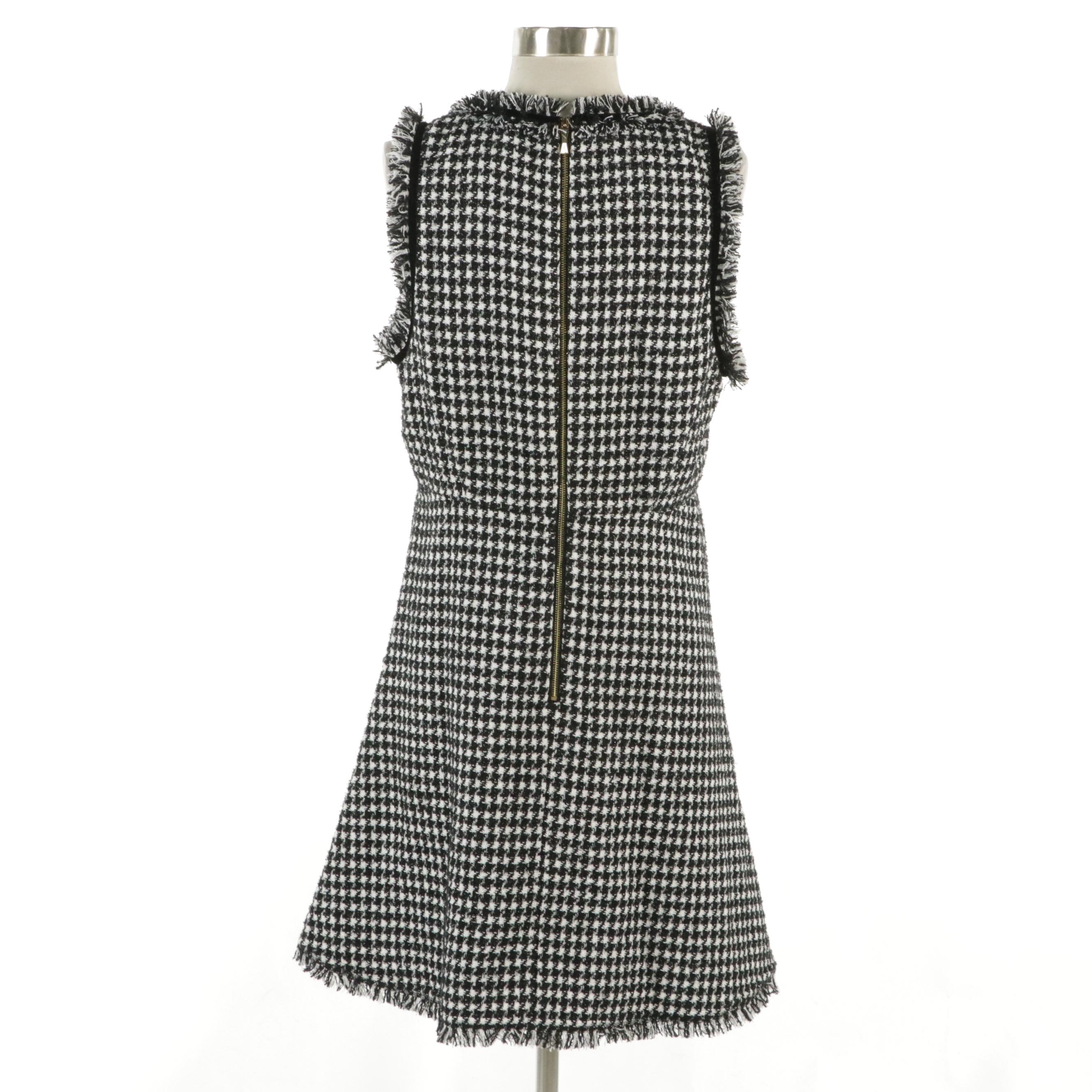Kate Spade Dashing Beauty Houndstooth Sheath Dress, With Tag