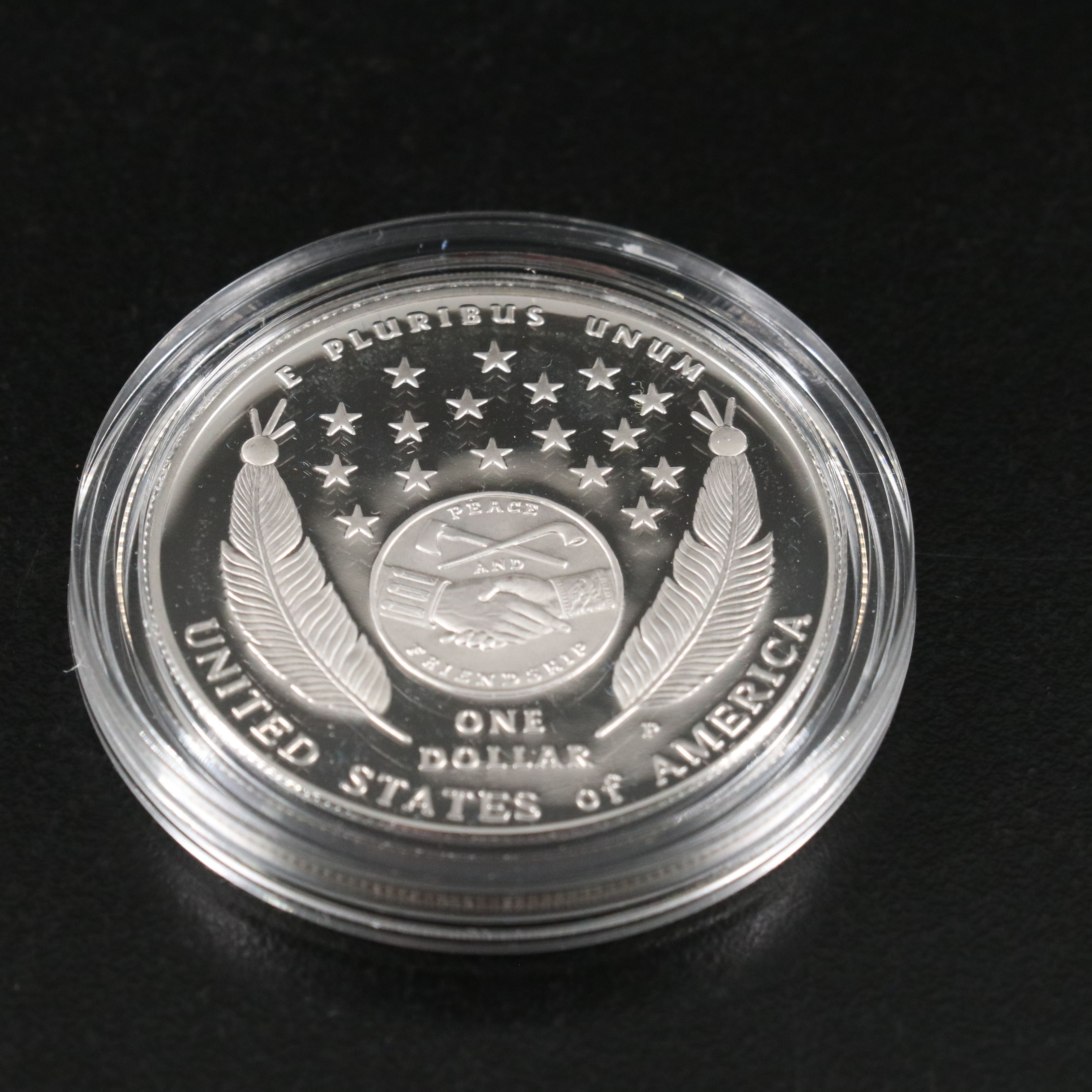 Three U.S. Modern Proof Silver Dollars Including an 1990 Eisenhower Dollar