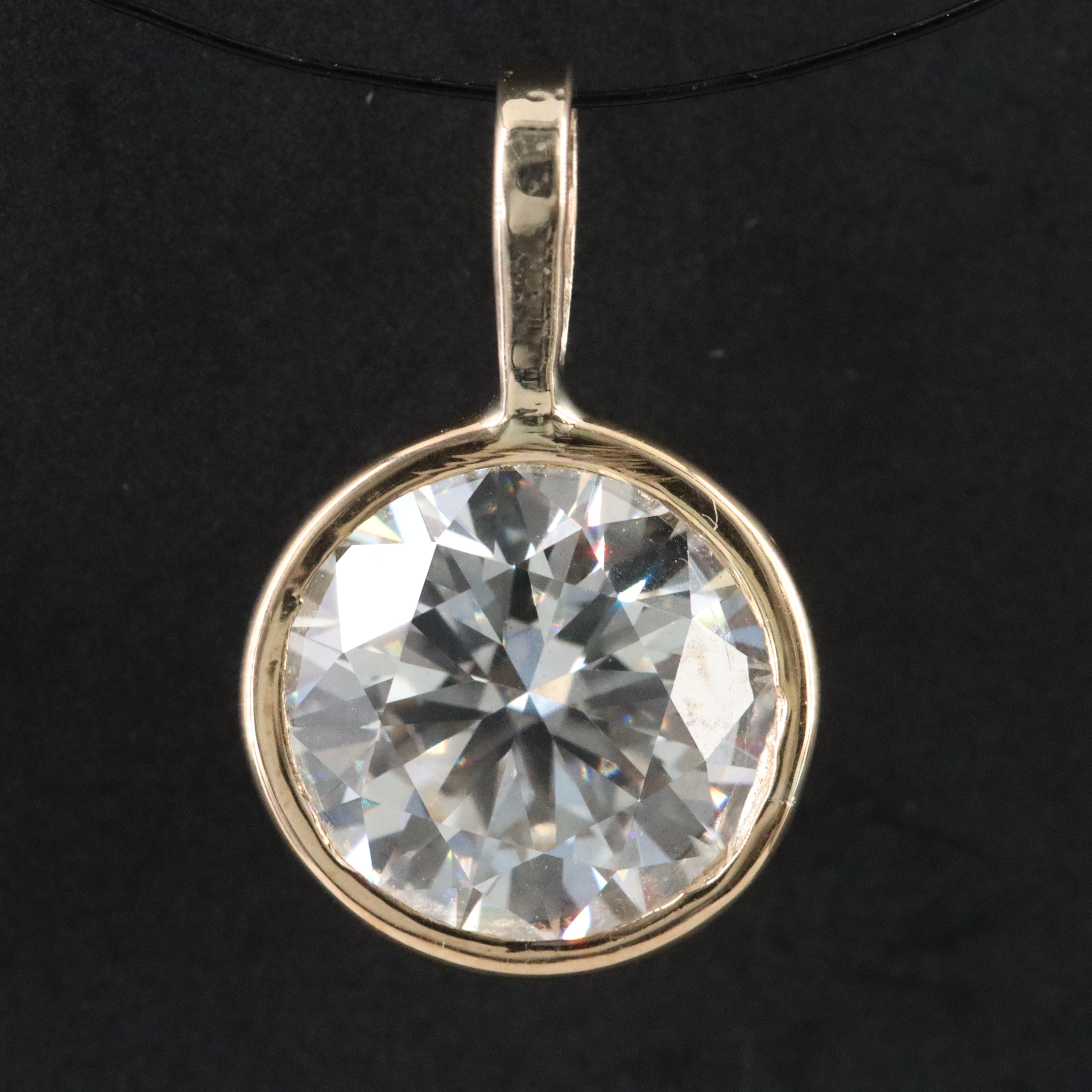 14K 2.04 CT Lab Grown Diamond Pendant with IGI Report