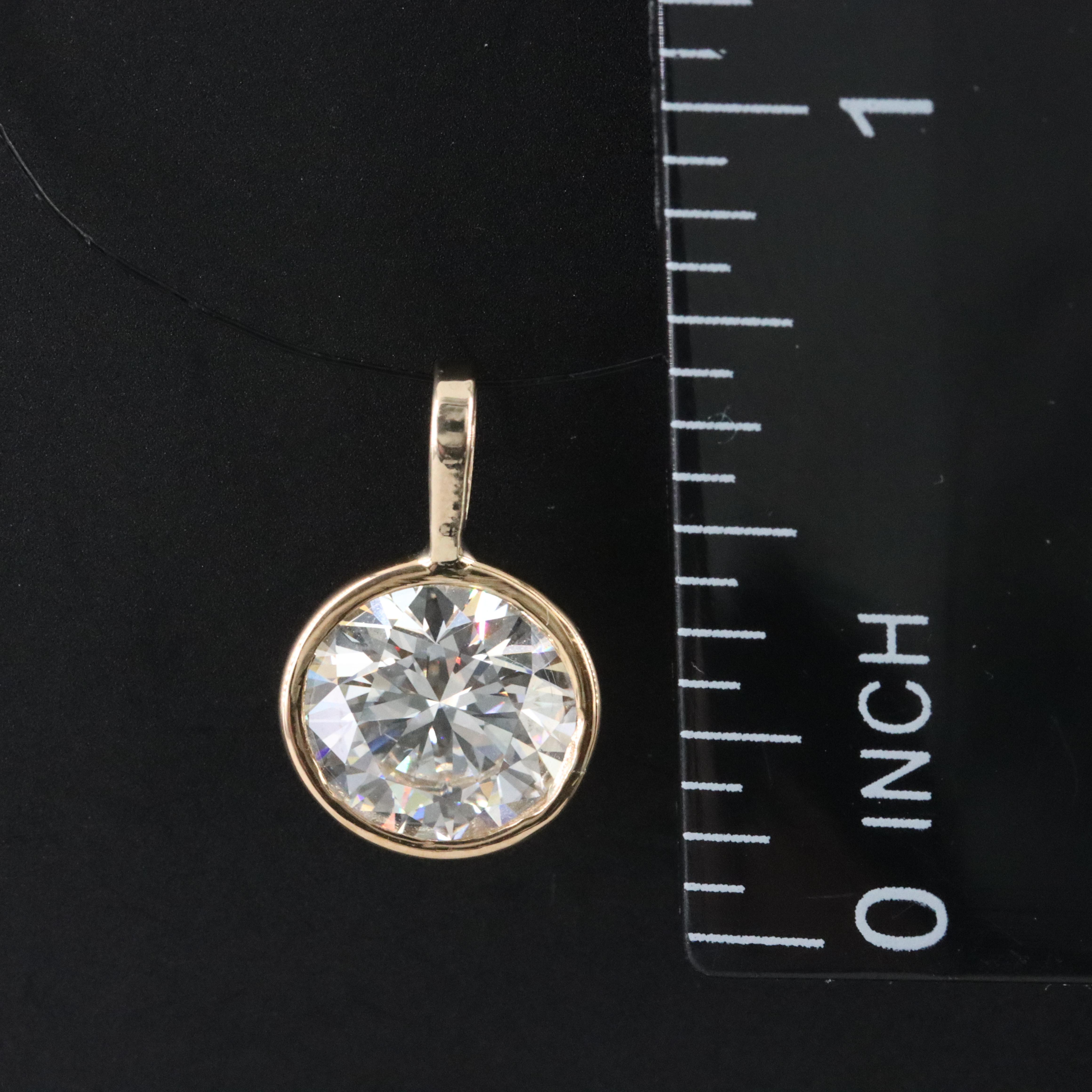 14K 2.04 CT Lab Grown Diamond Pendant with IGI Report