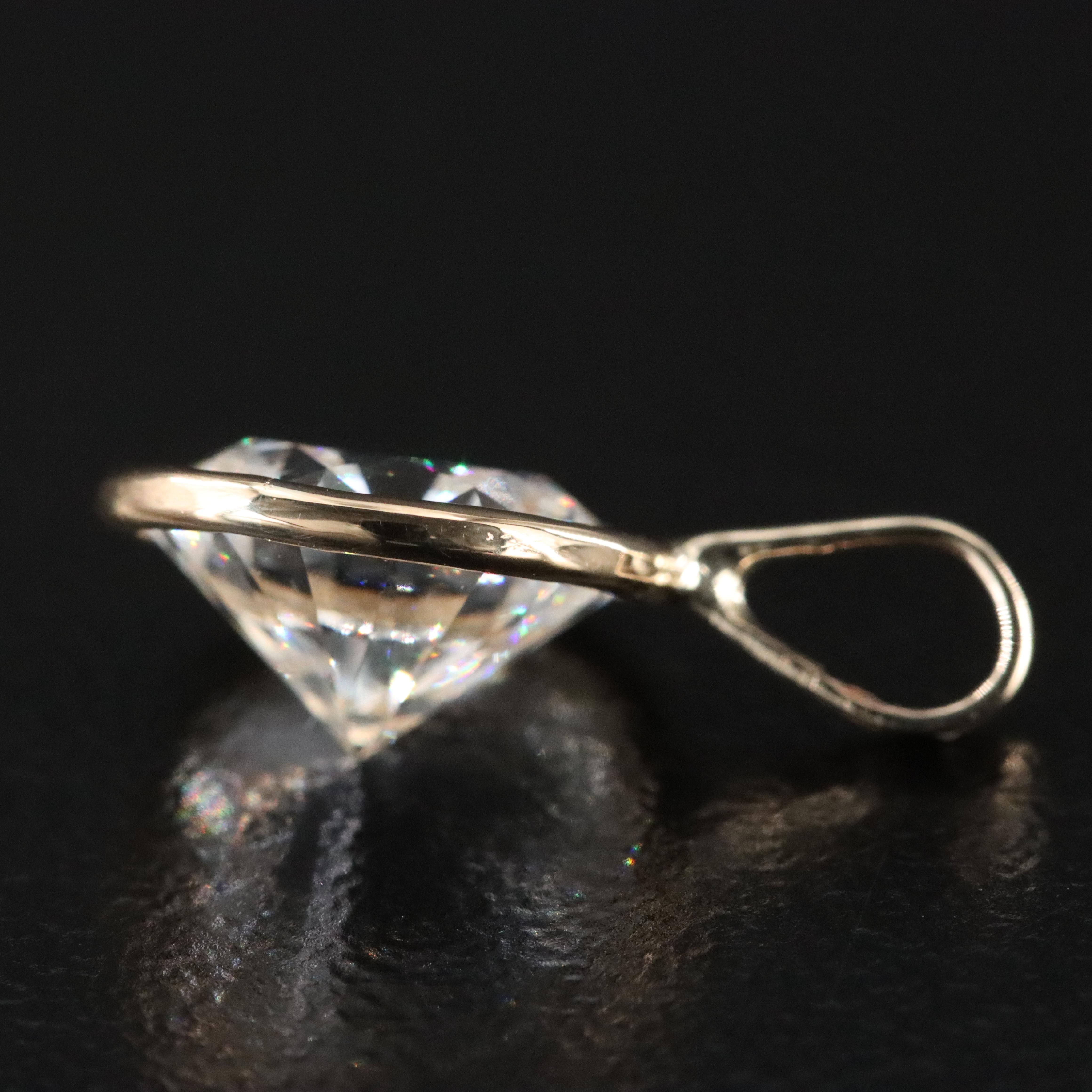 14K 2.04 CT Lab Grown Diamond Pendant with IGI Report