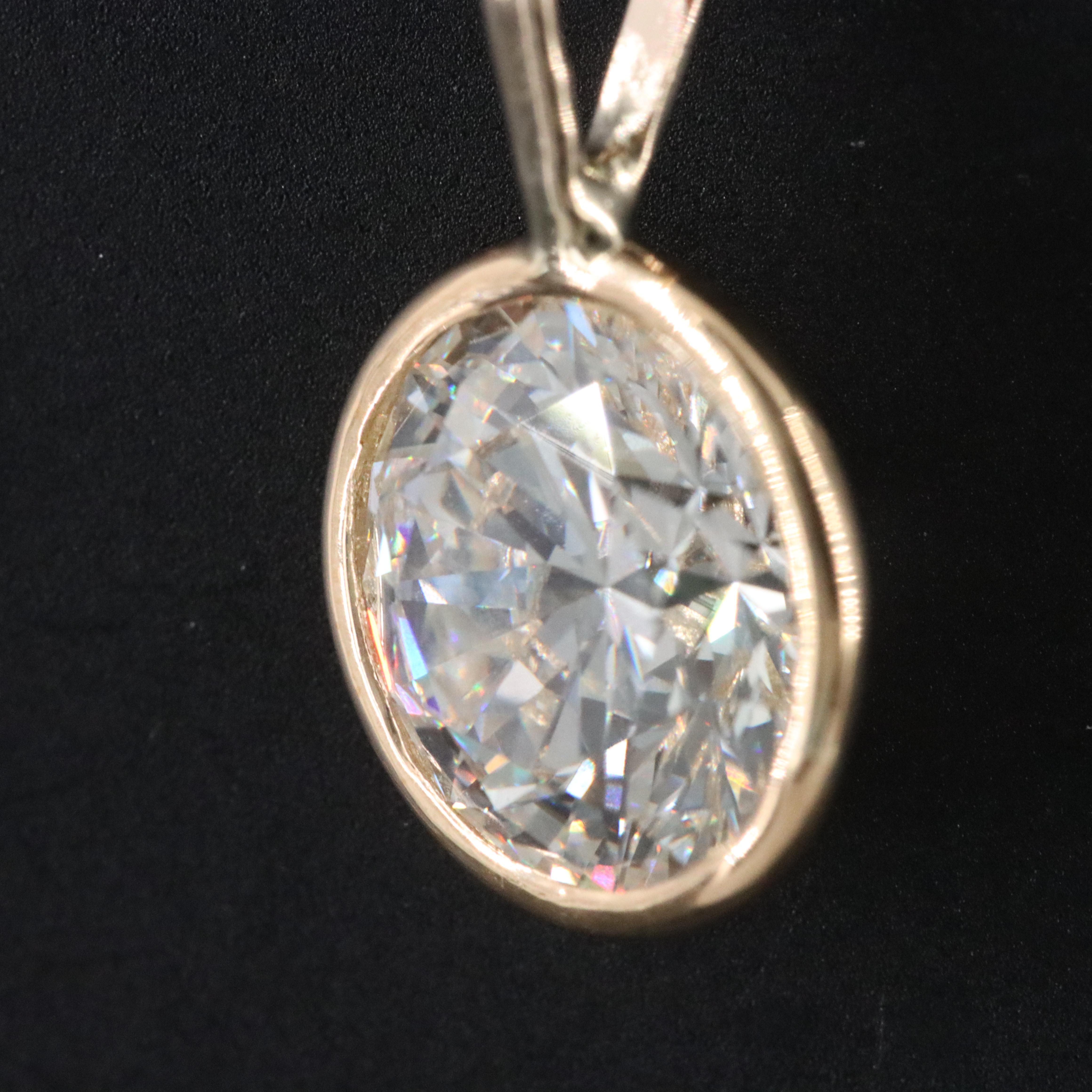 14K 2.04 CT Lab Grown Diamond Pendant with IGI Report
