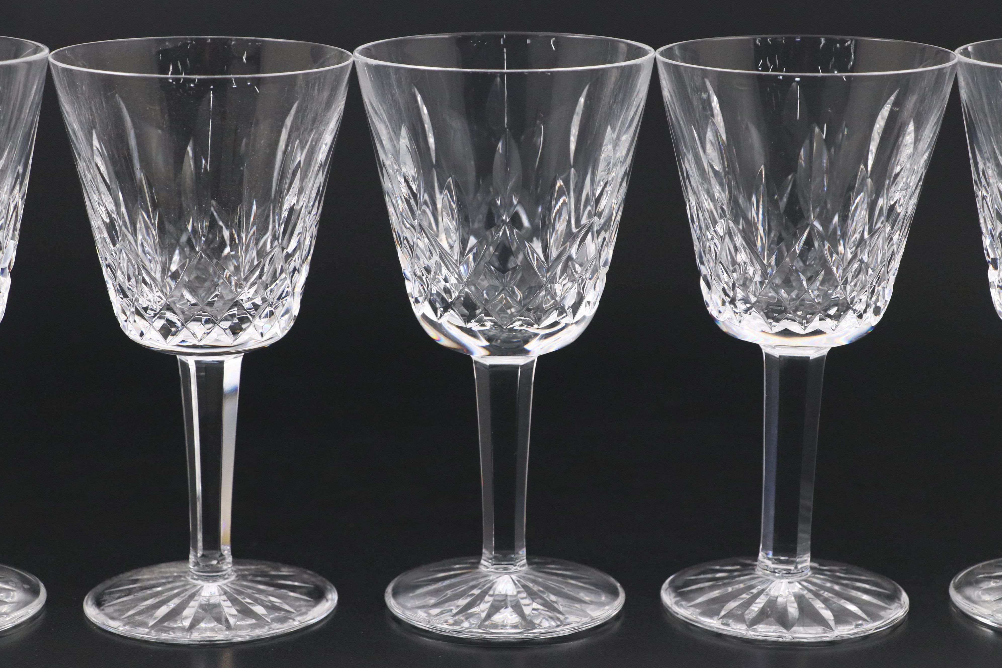 Waterford Crystal "Lismore" Claret Wine Glasses