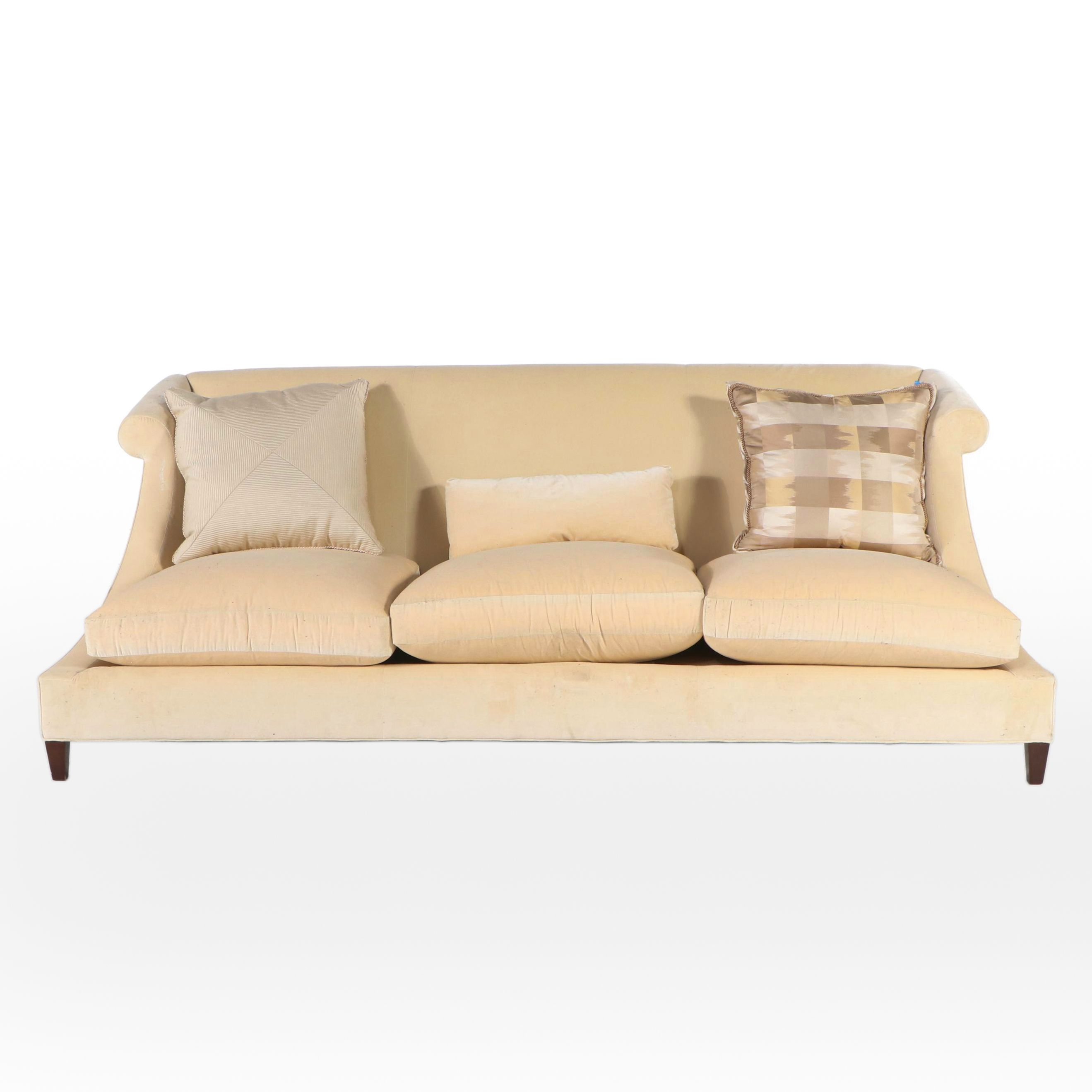 Baker Furniture Cream Upholstered Sofa
