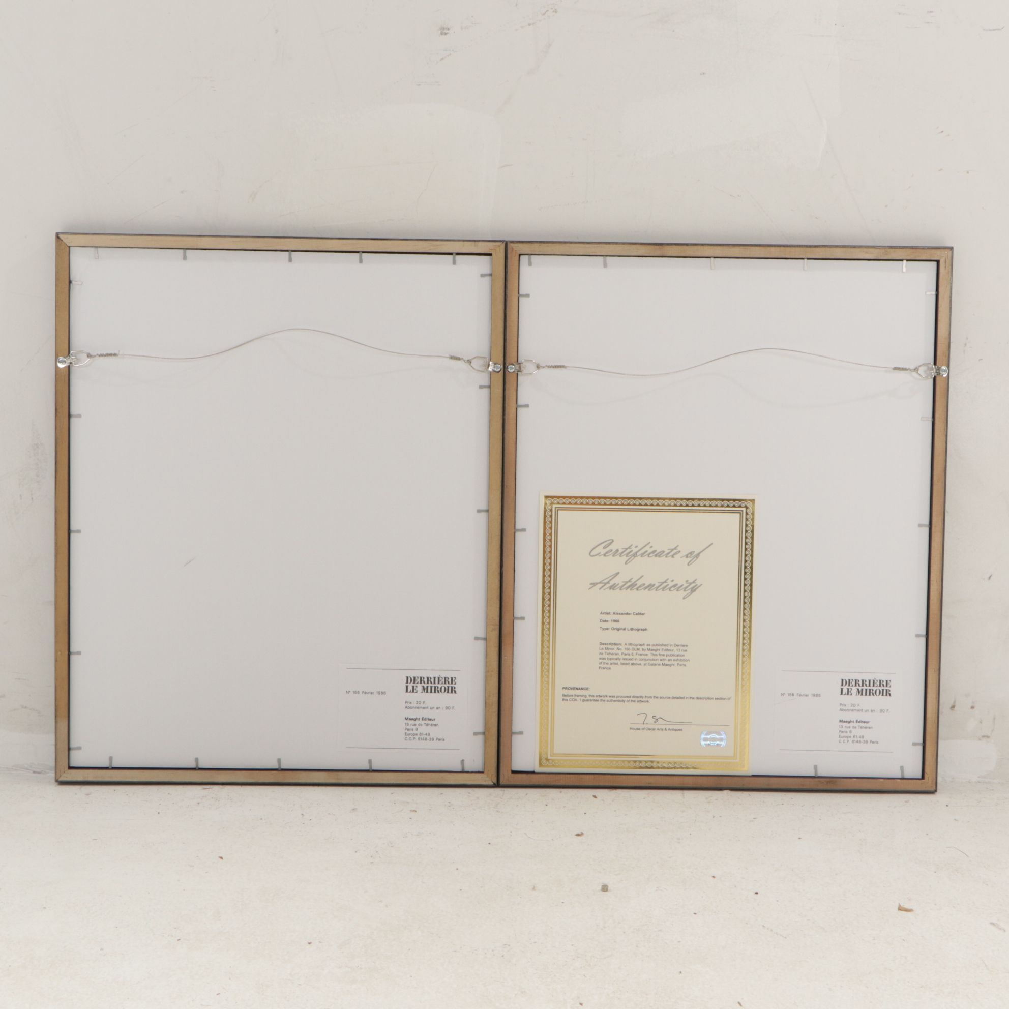 Alexander Calder Color Lithographs for "Derrière le Miroir" Cover, 1966