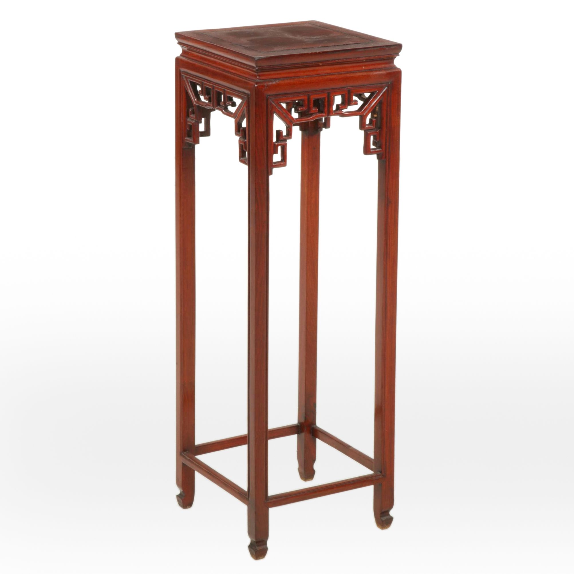 Chinese Carved Wood Plant Stand, 21st Century