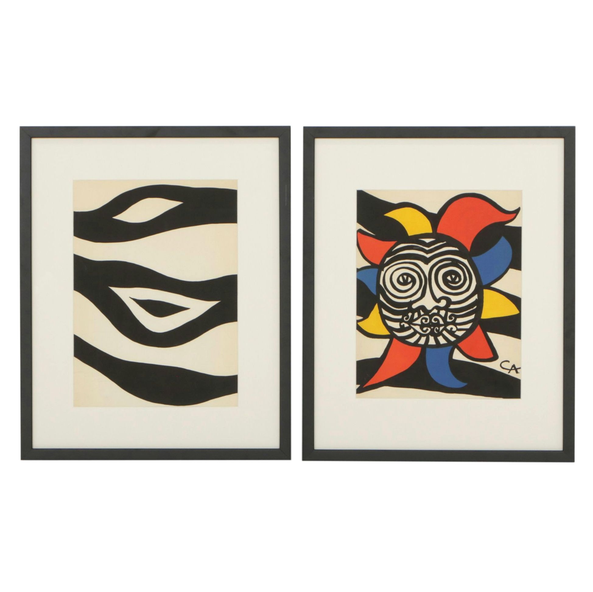 Alexander Calder Color Lithographs for "Derrière le Miroir" Cover, 1966