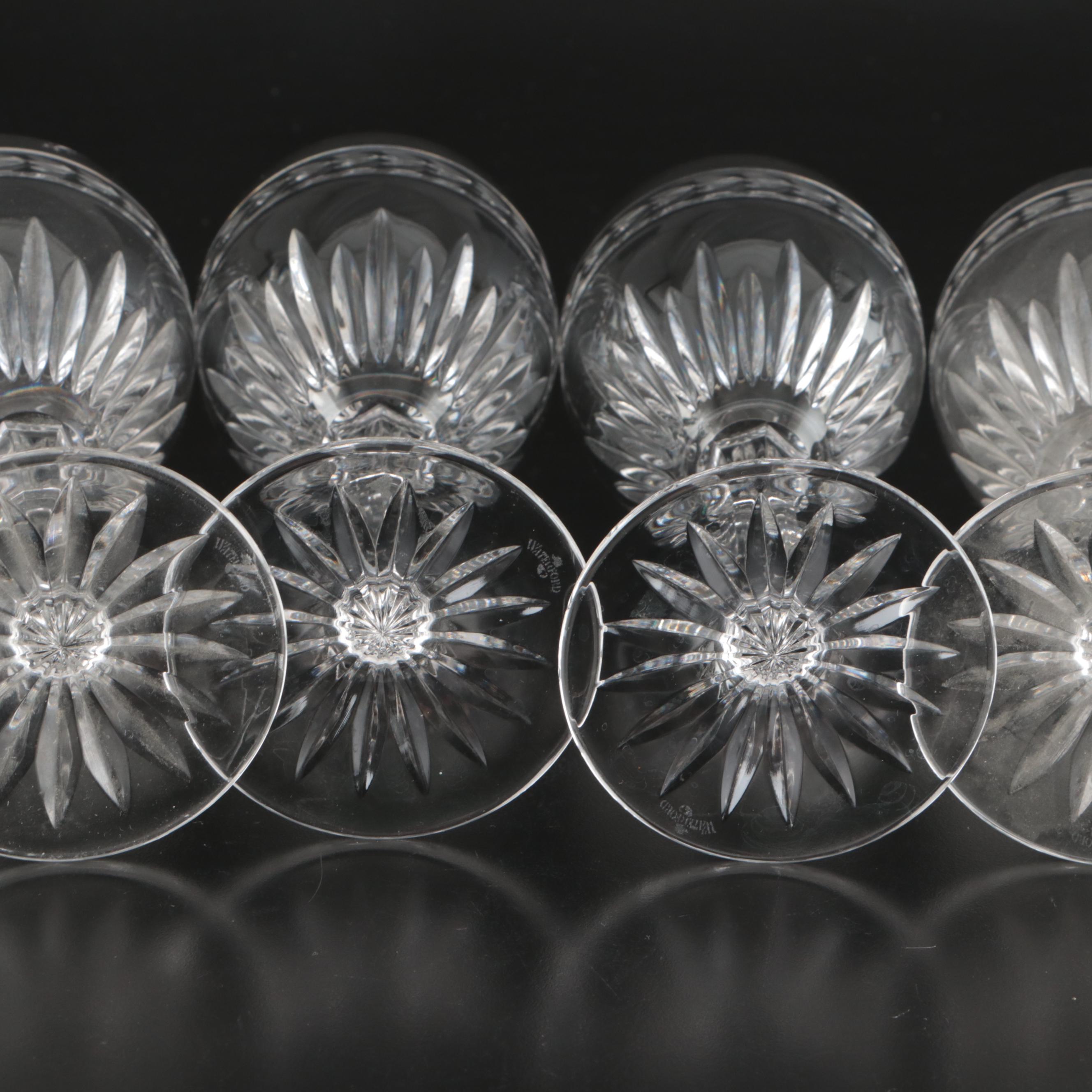 Water "Glandore" Crystal Flutes, Wine Glasses, and Water Goblets