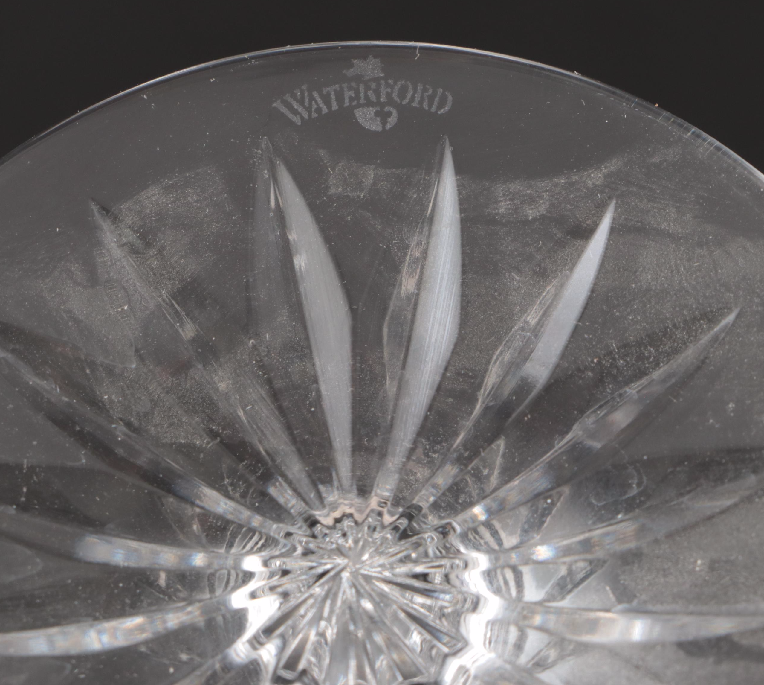 Water "Glandore" Crystal Flutes, Wine Glasses, and Water Goblets