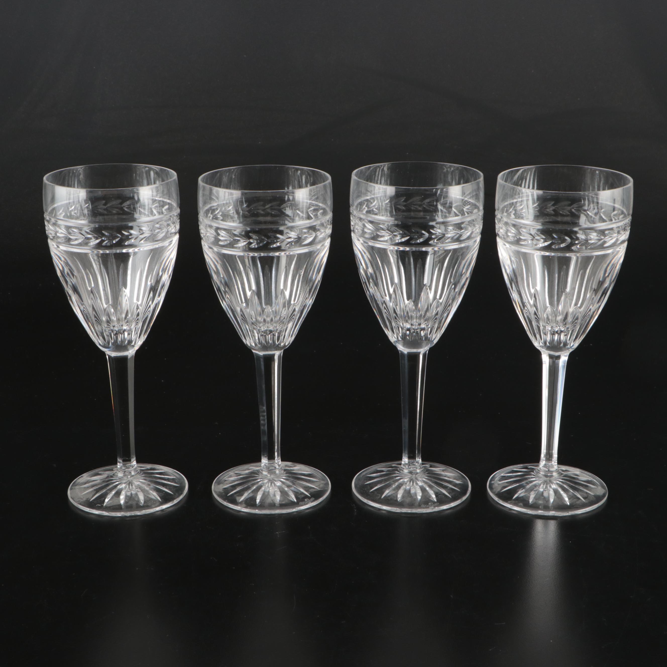 Water "Glandore" Crystal Flutes, Wine Glasses, and Water Goblets