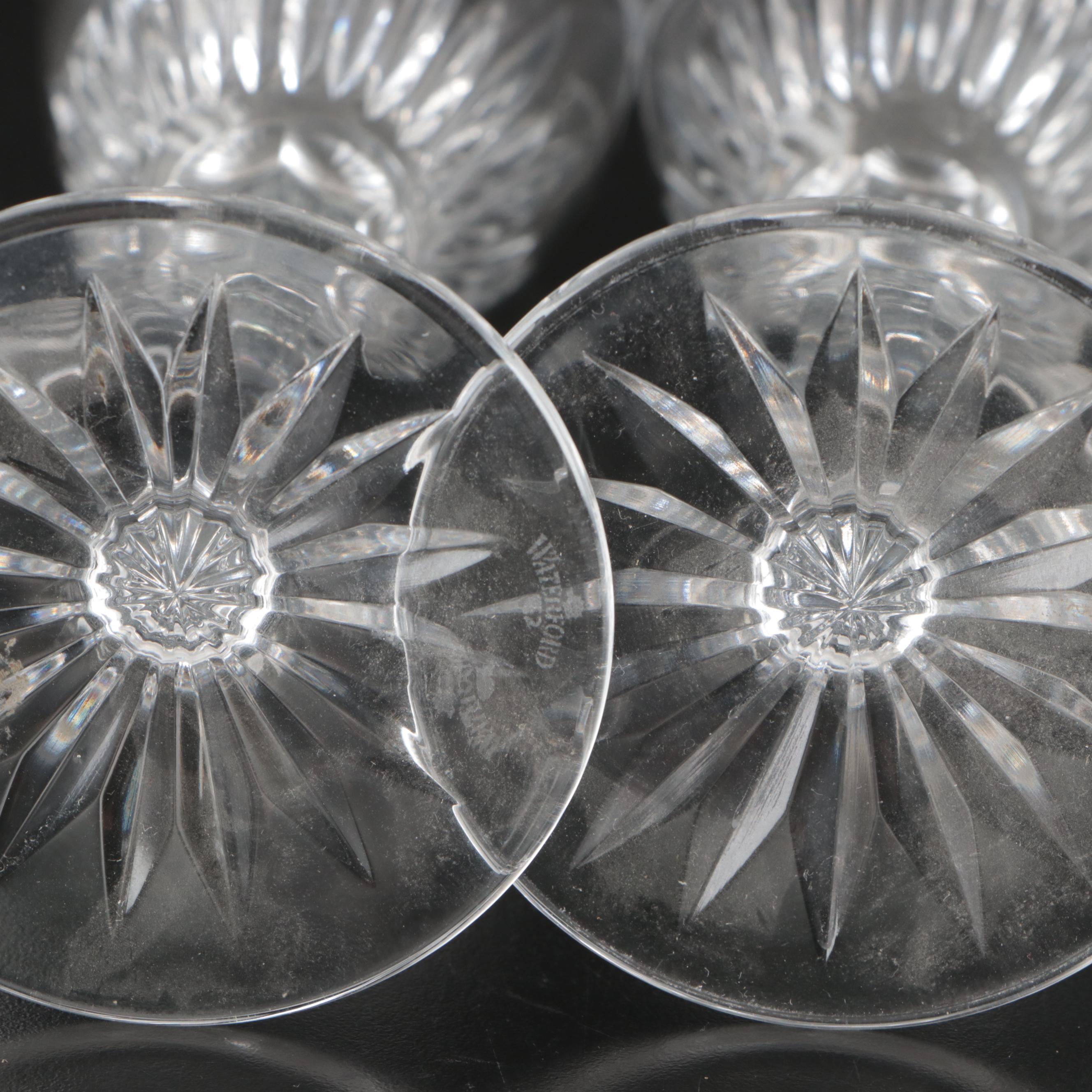 Water "Glandore" Crystal Flutes, Wine Glasses, and Water Goblets