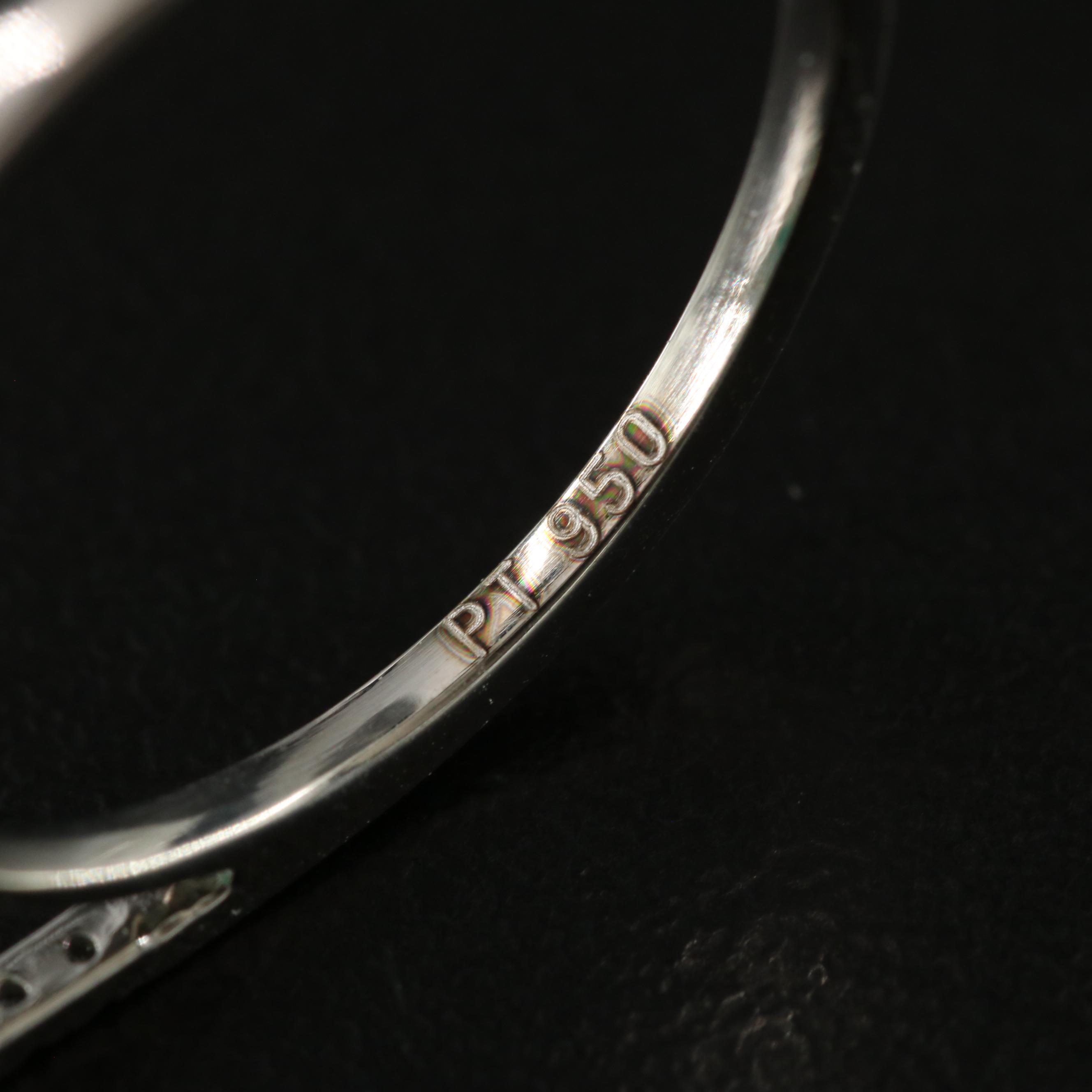 Platinum 3.97 CT Emerald and 0.21 CTW Diamond Ring