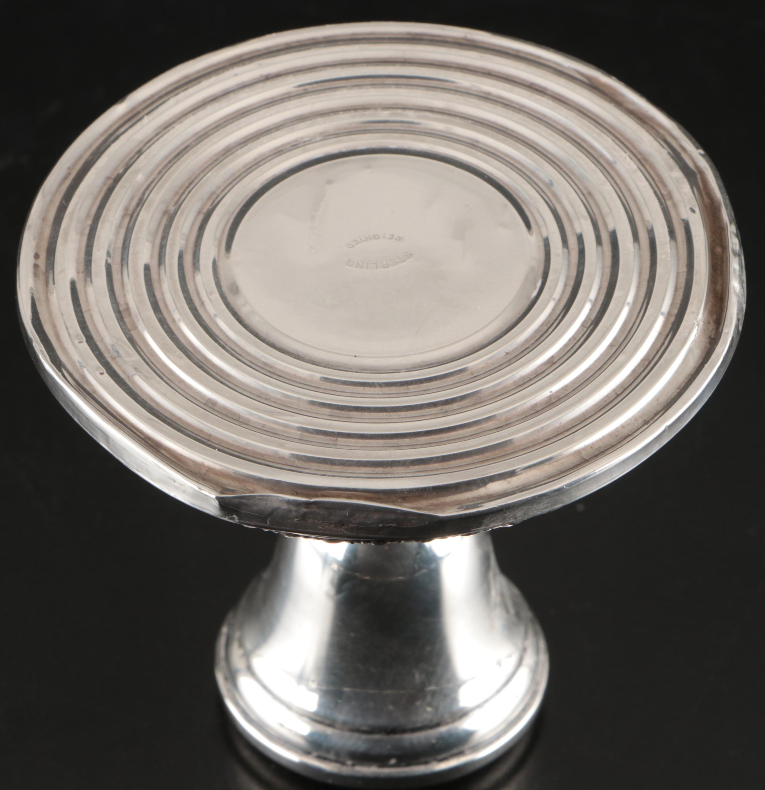 Gadrooned Sterling Silver Candlesticks