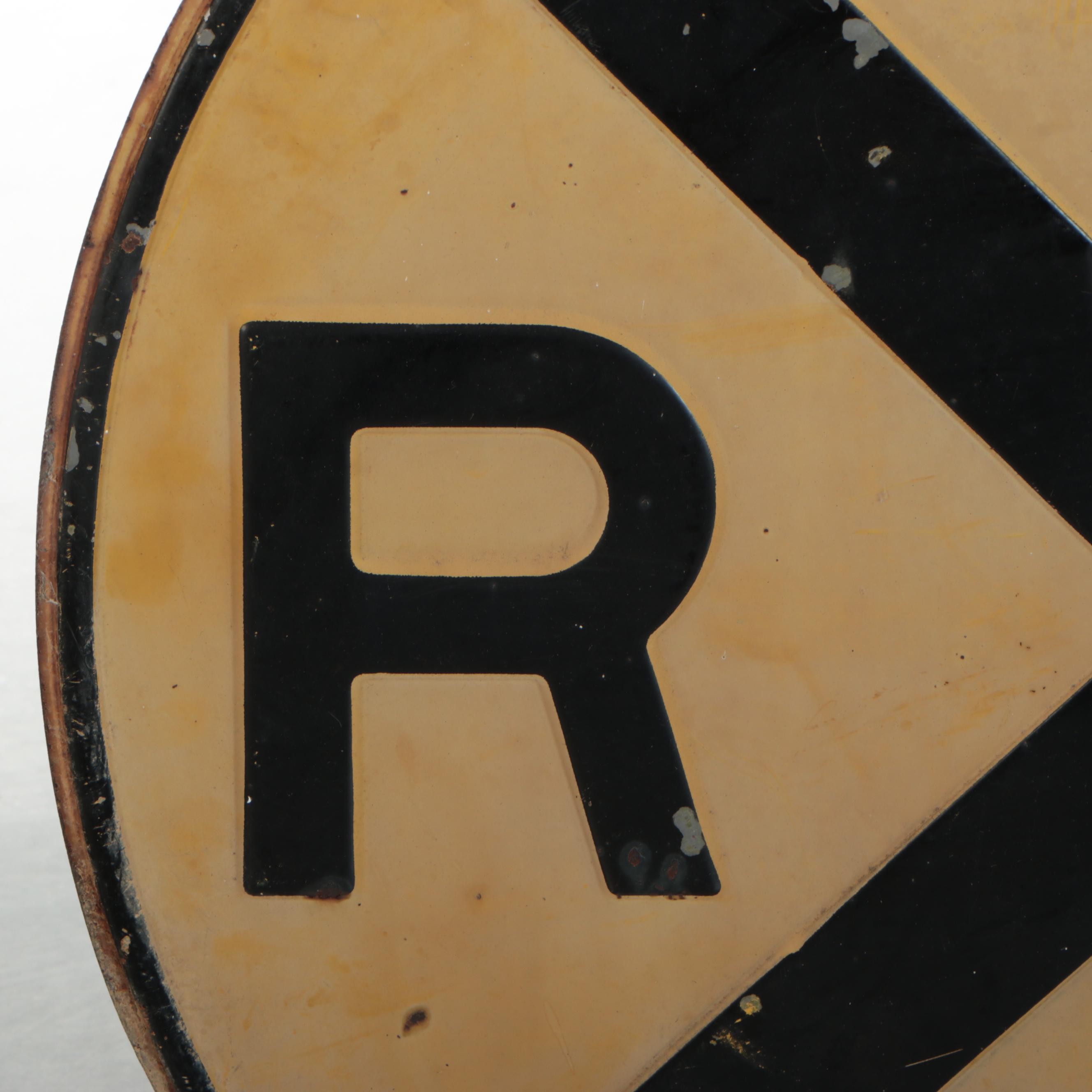 Railroad Crossing Metal Sign