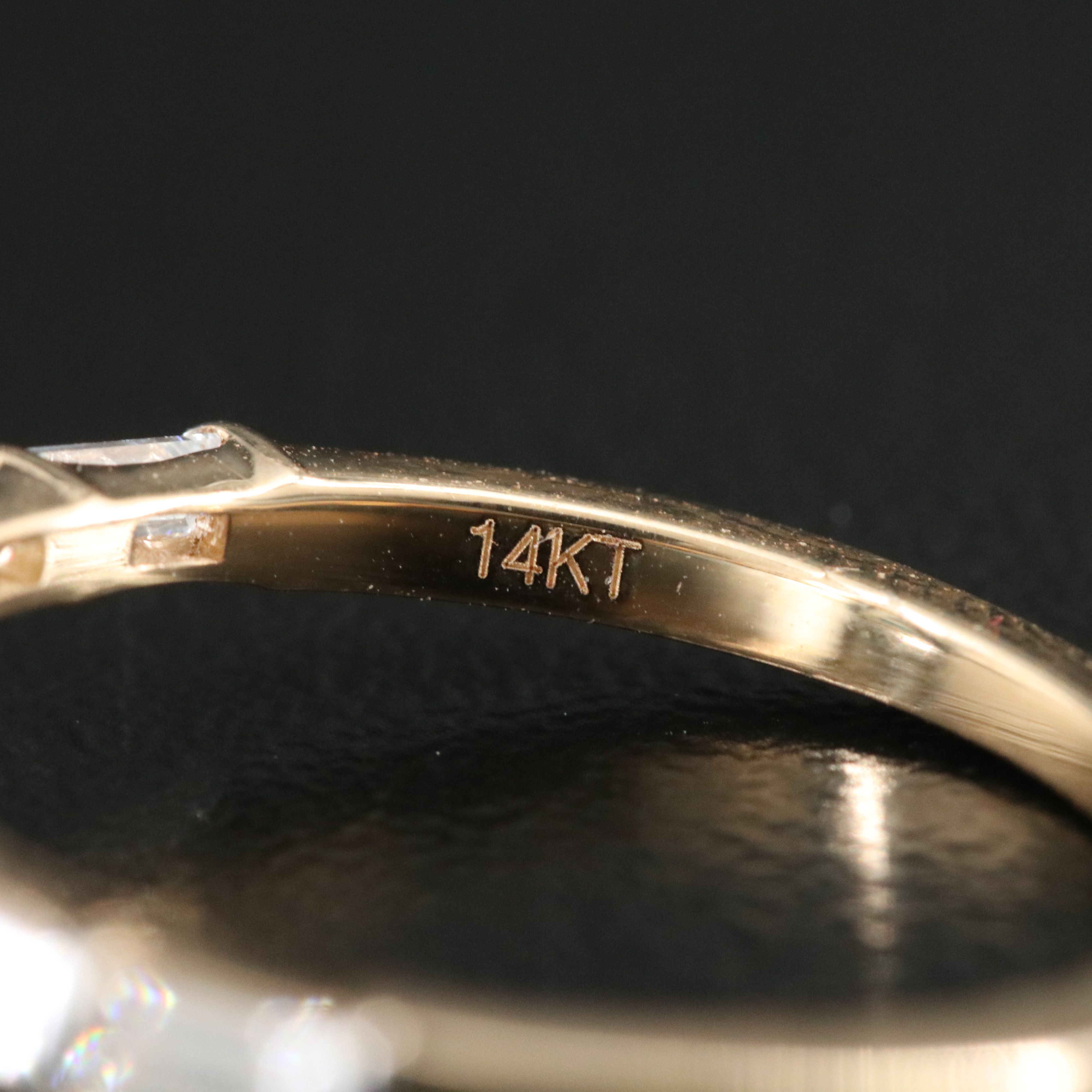 14K 3.36 CTW Diamond Ring with Fancy Blue Center and IGI Report