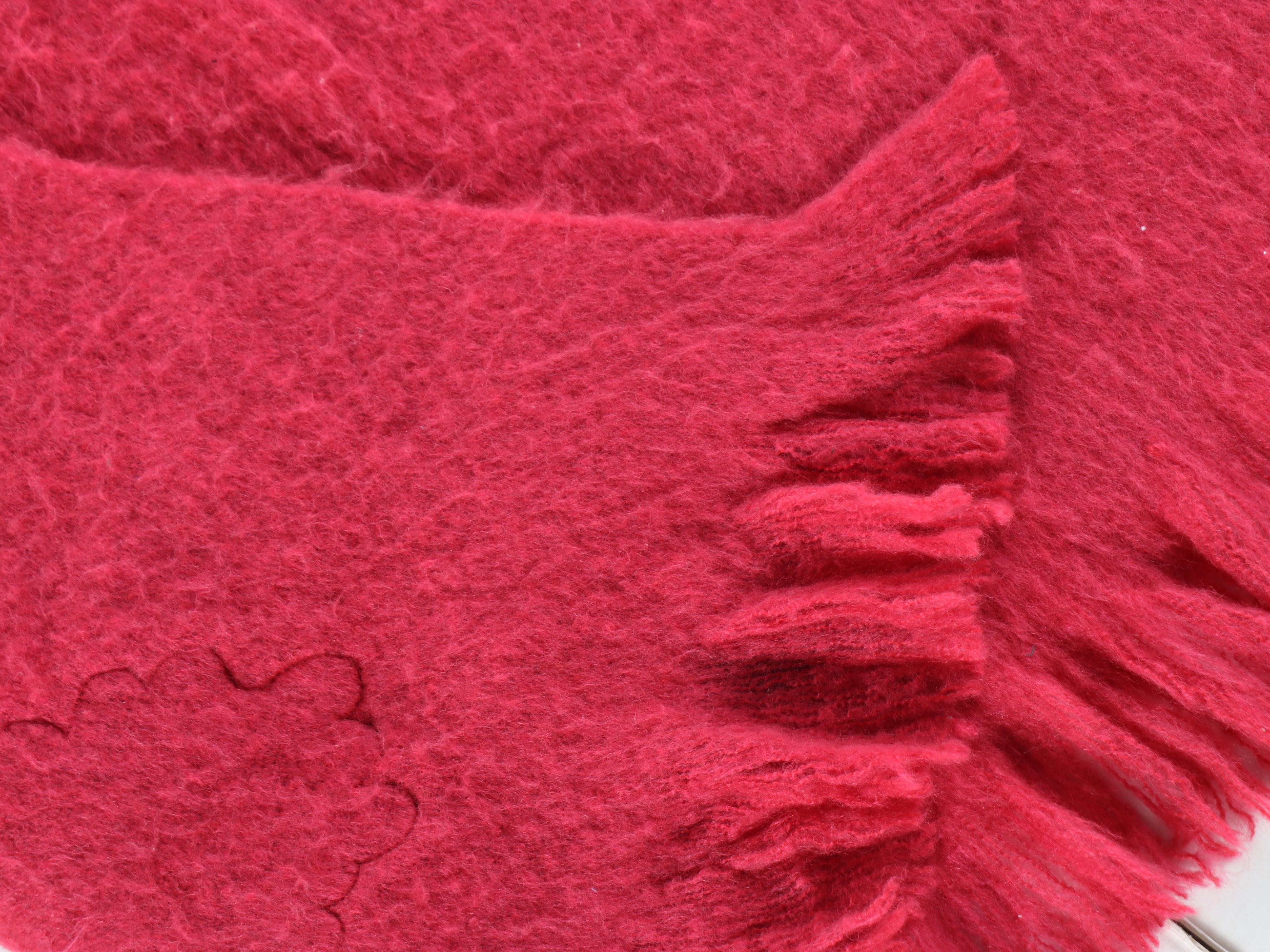 Cynthia Rowley Peacock Fabric Appliqué Throw Blanket