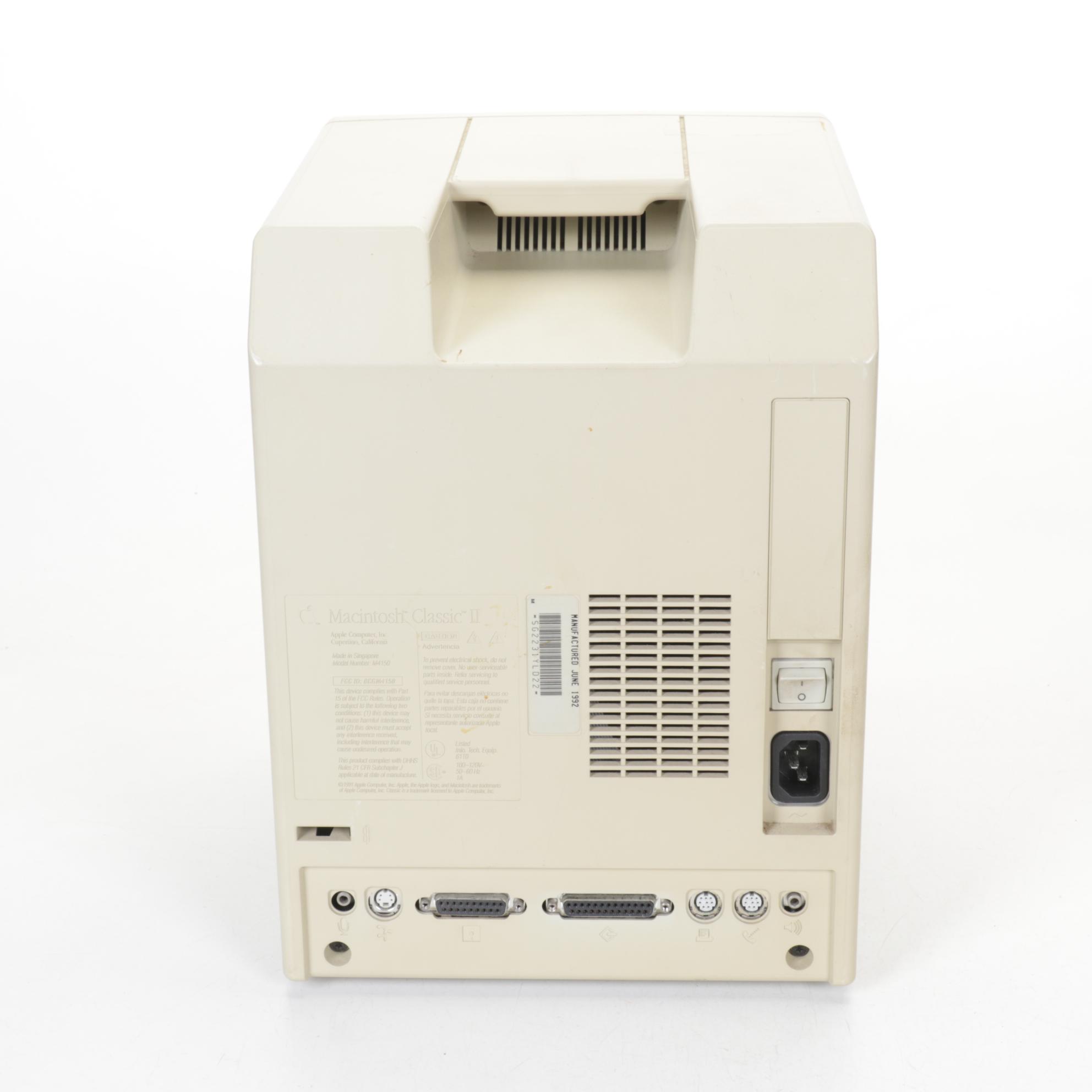 Apple Macintosh Classic II Personal Computer with Keyboard and Mouse, 1992