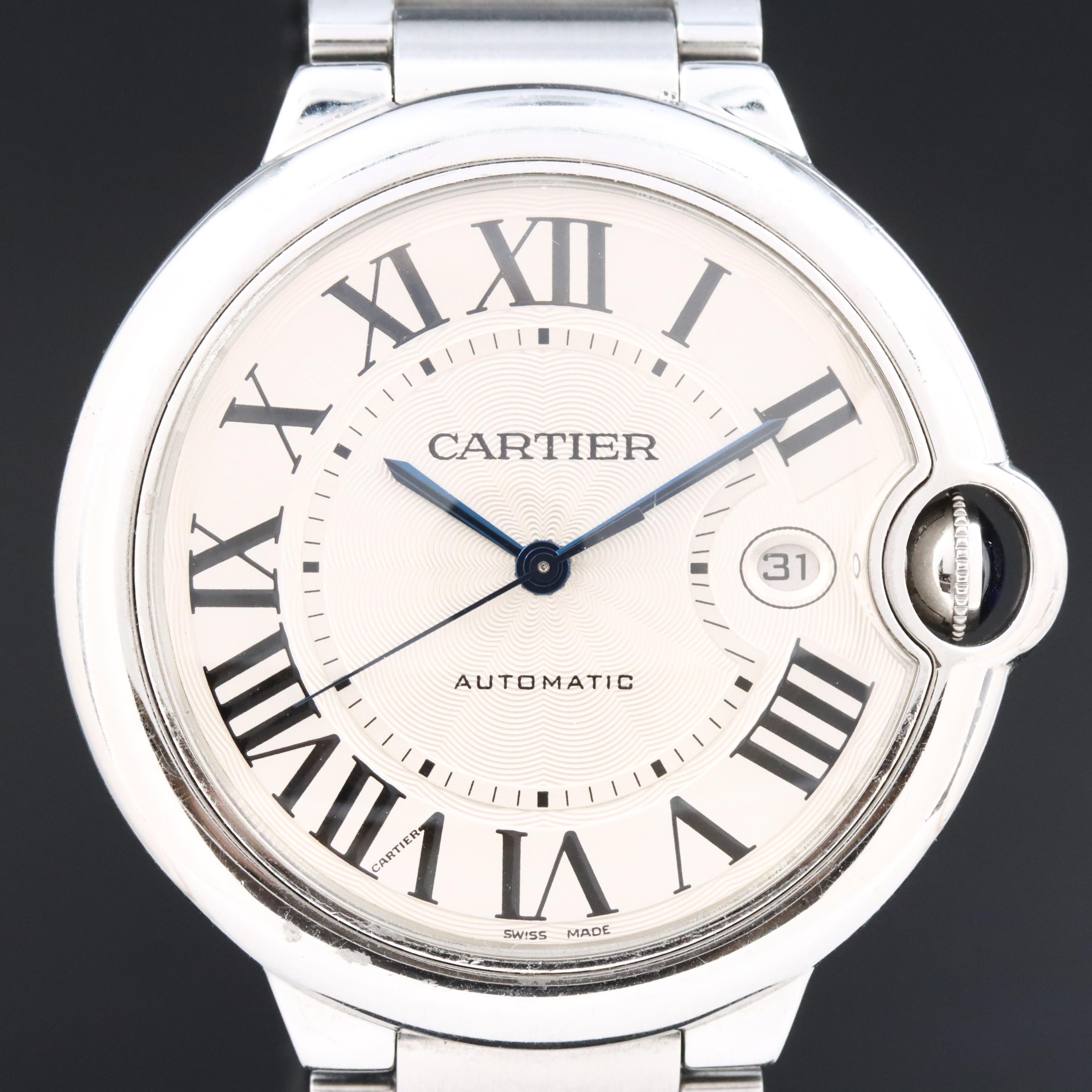 Cartier Ballon Bleu 3001 Silver 42mm Steel Automatic Watch