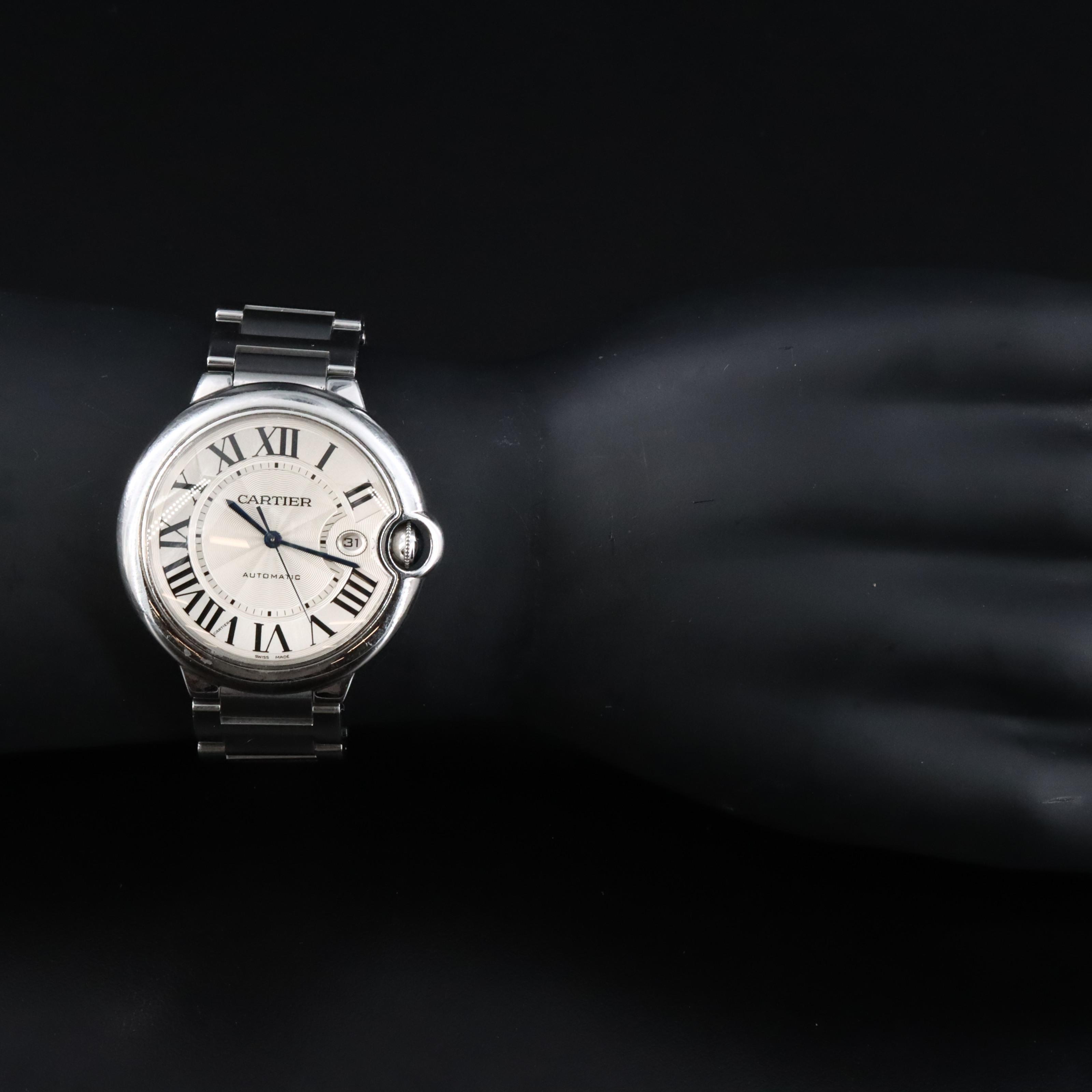 Cartier Ballon Bleu 3001 Silver 42mm Steel Automatic Watch