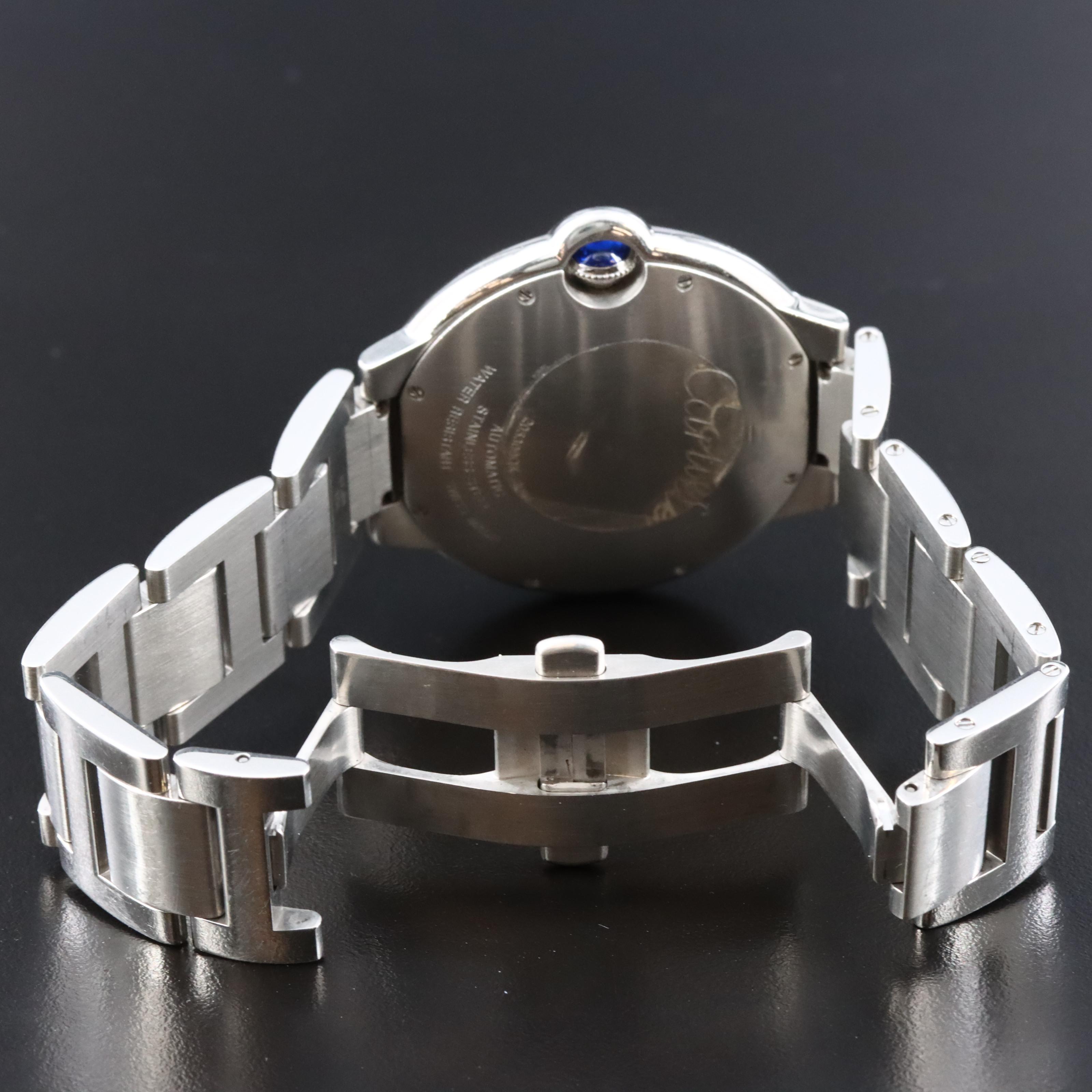 Cartier Ballon Bleu 3001 Silver 42mm Steel Automatic Watch