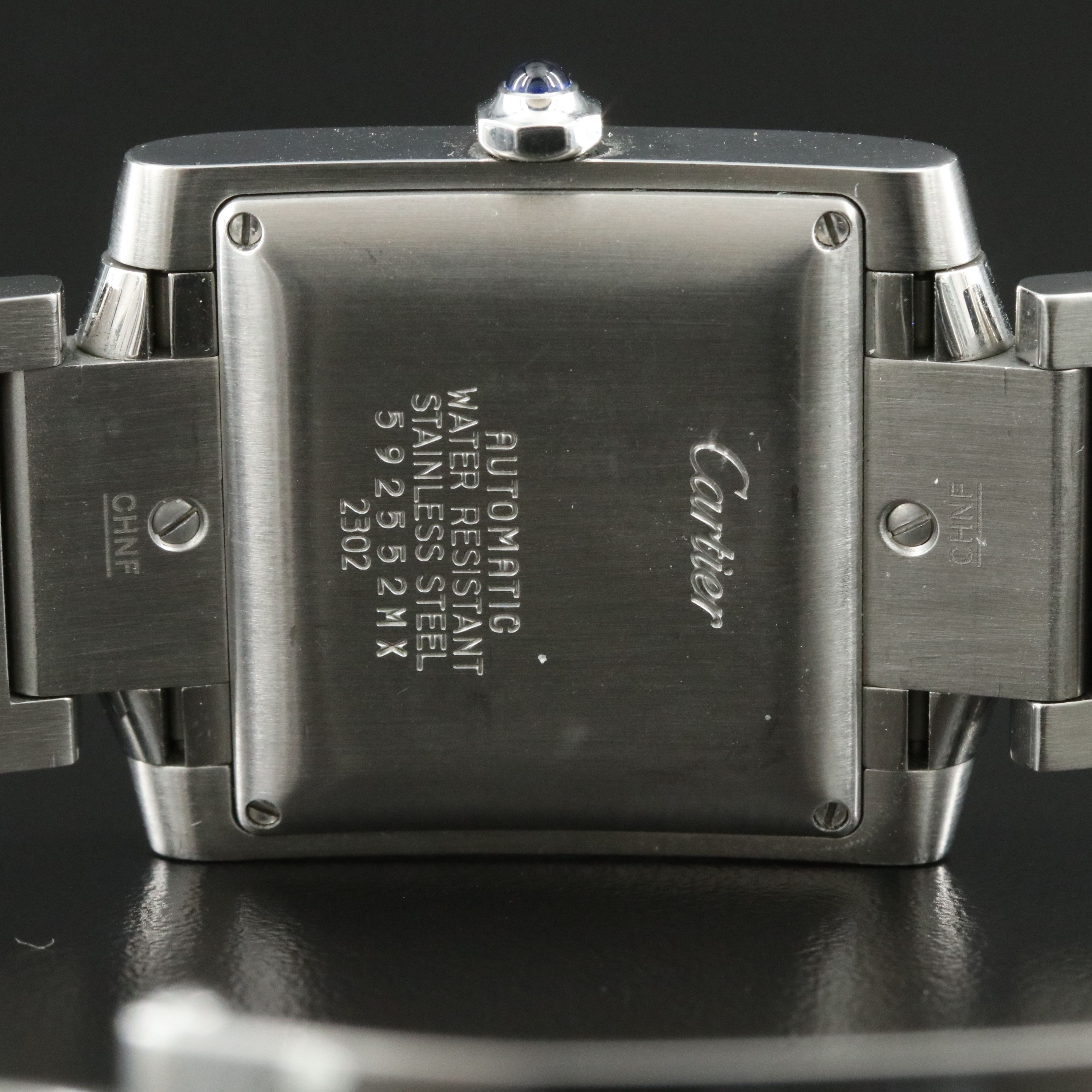 Cartier Tank Francaise Roman Numeral Silver Dial 28mm Steel Automatic Watch 2302