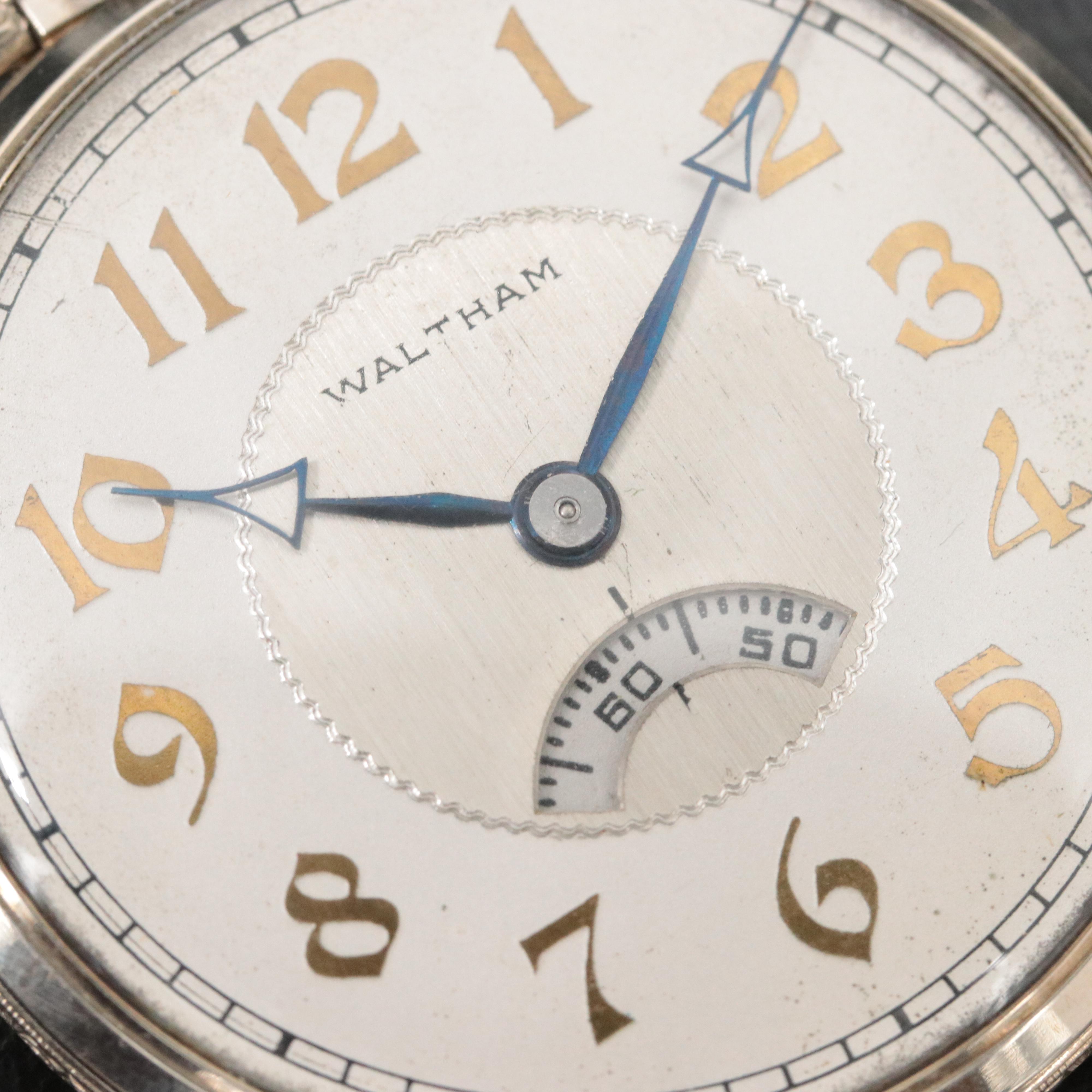 1929 14K Waltham Secometer Pocket Watch