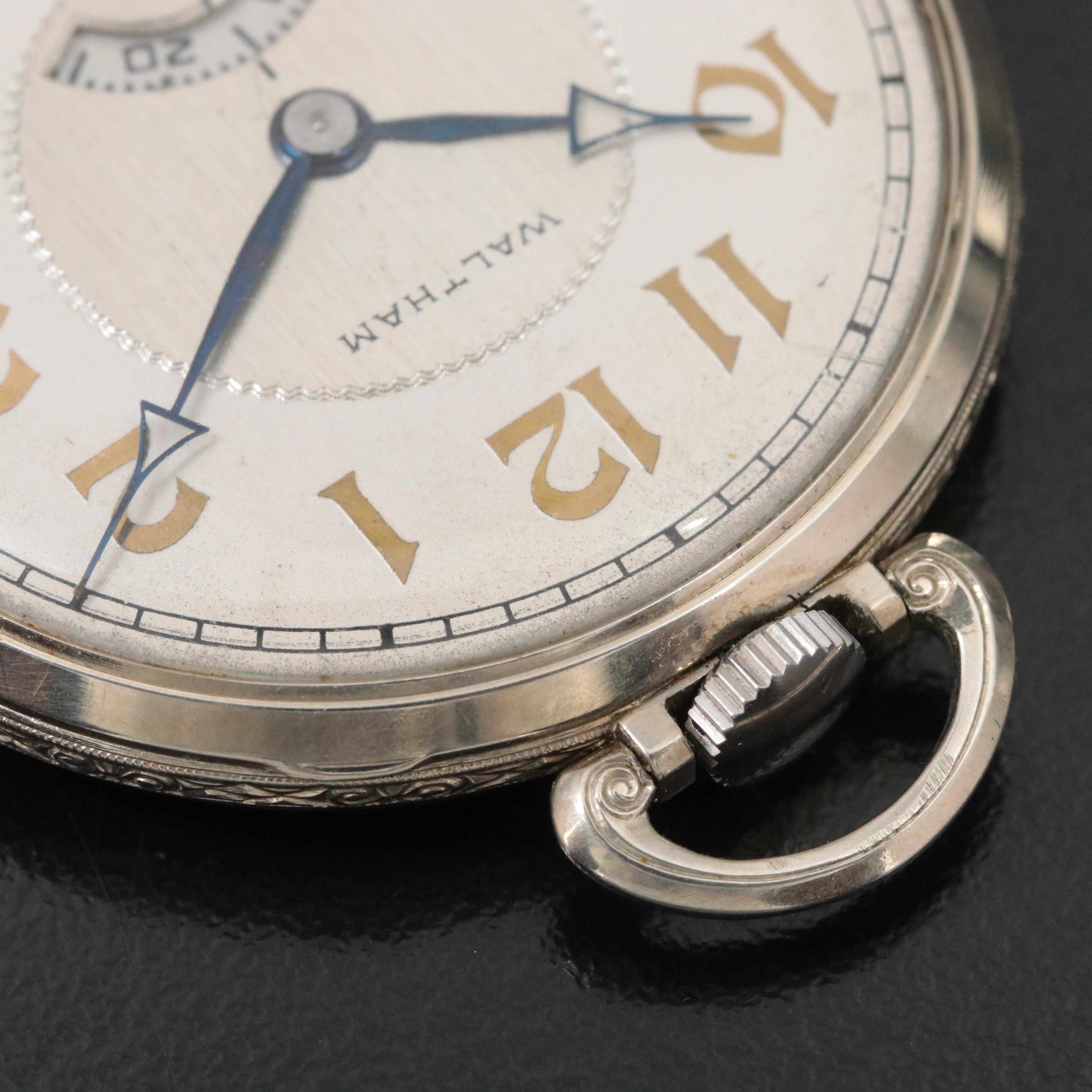 1929 14K Waltham Secometer Pocket Watch