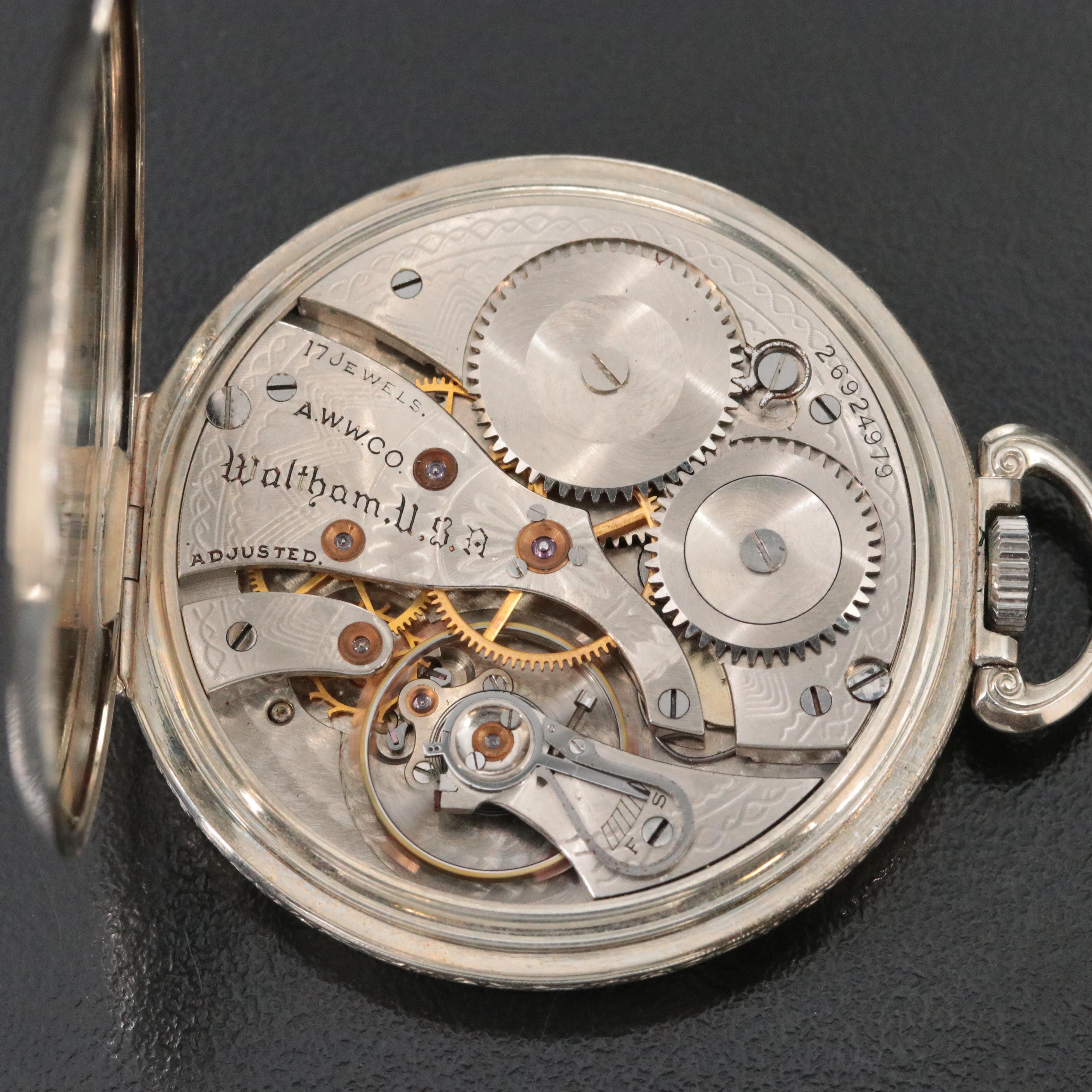 1929 14K Waltham Secometer Pocket Watch