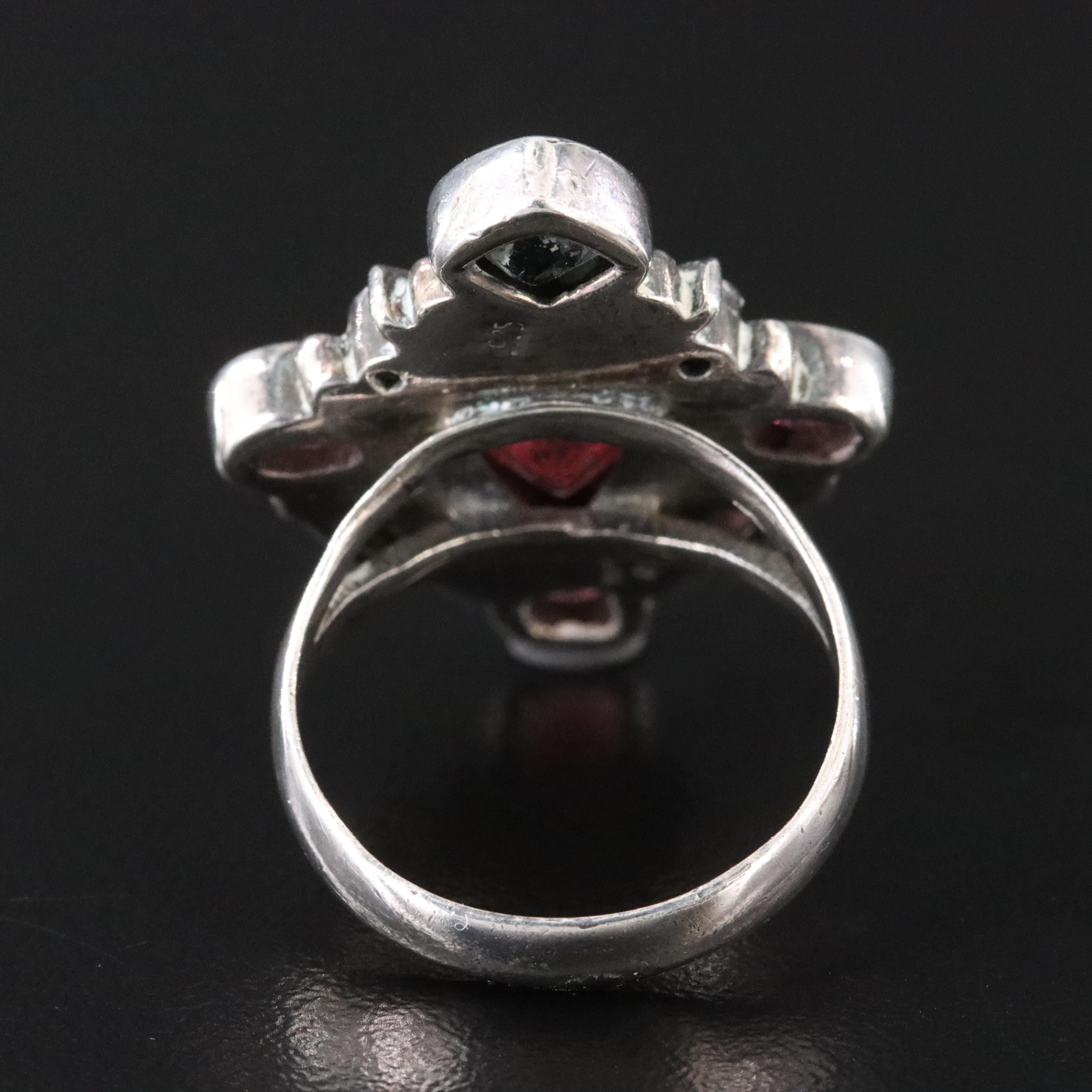 Sterling Tourmaline Ring with Tanzanite Accents