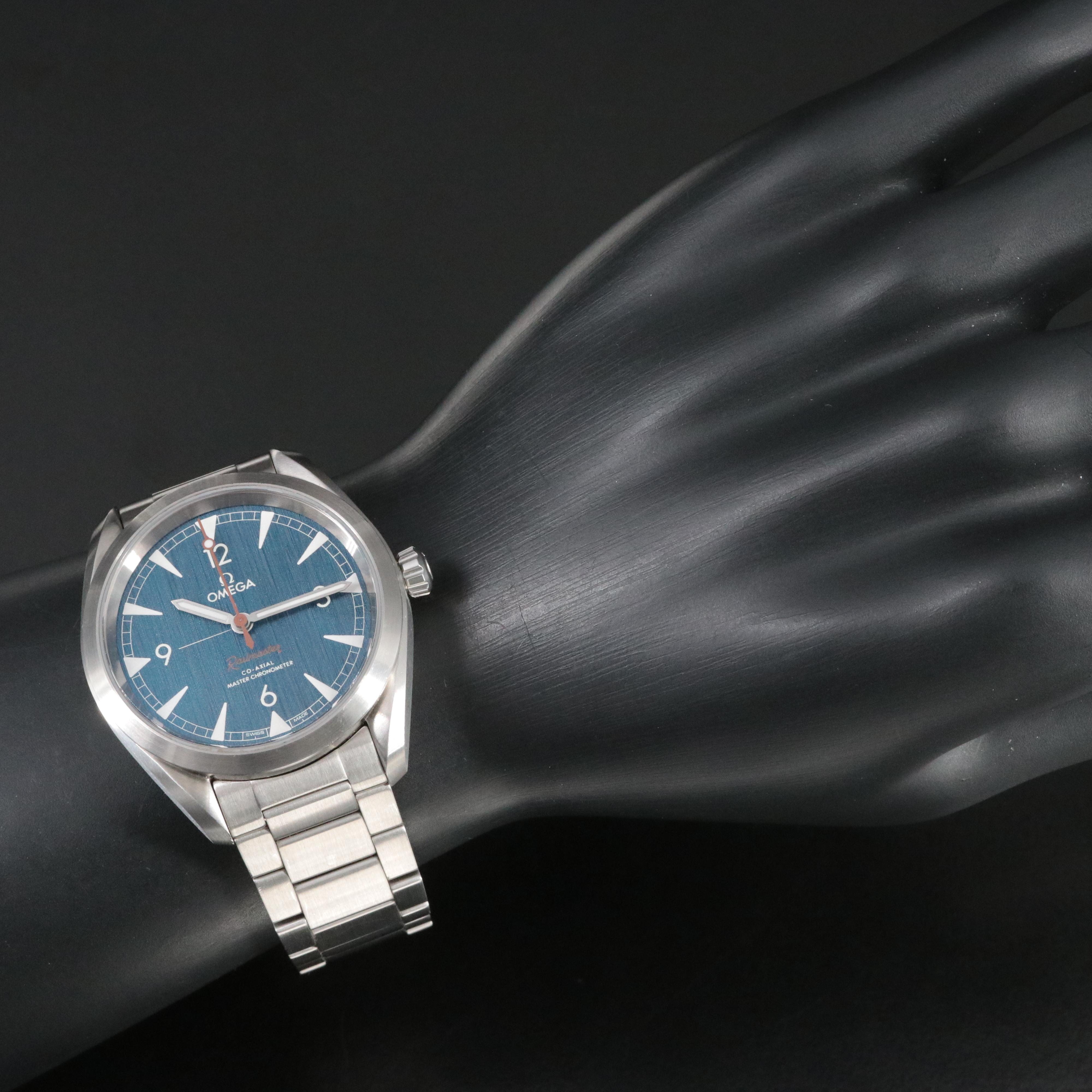 Omega Seamaster Railmaster Blue 40mm Steel Automatic Watch 220.10.40.20.03.001