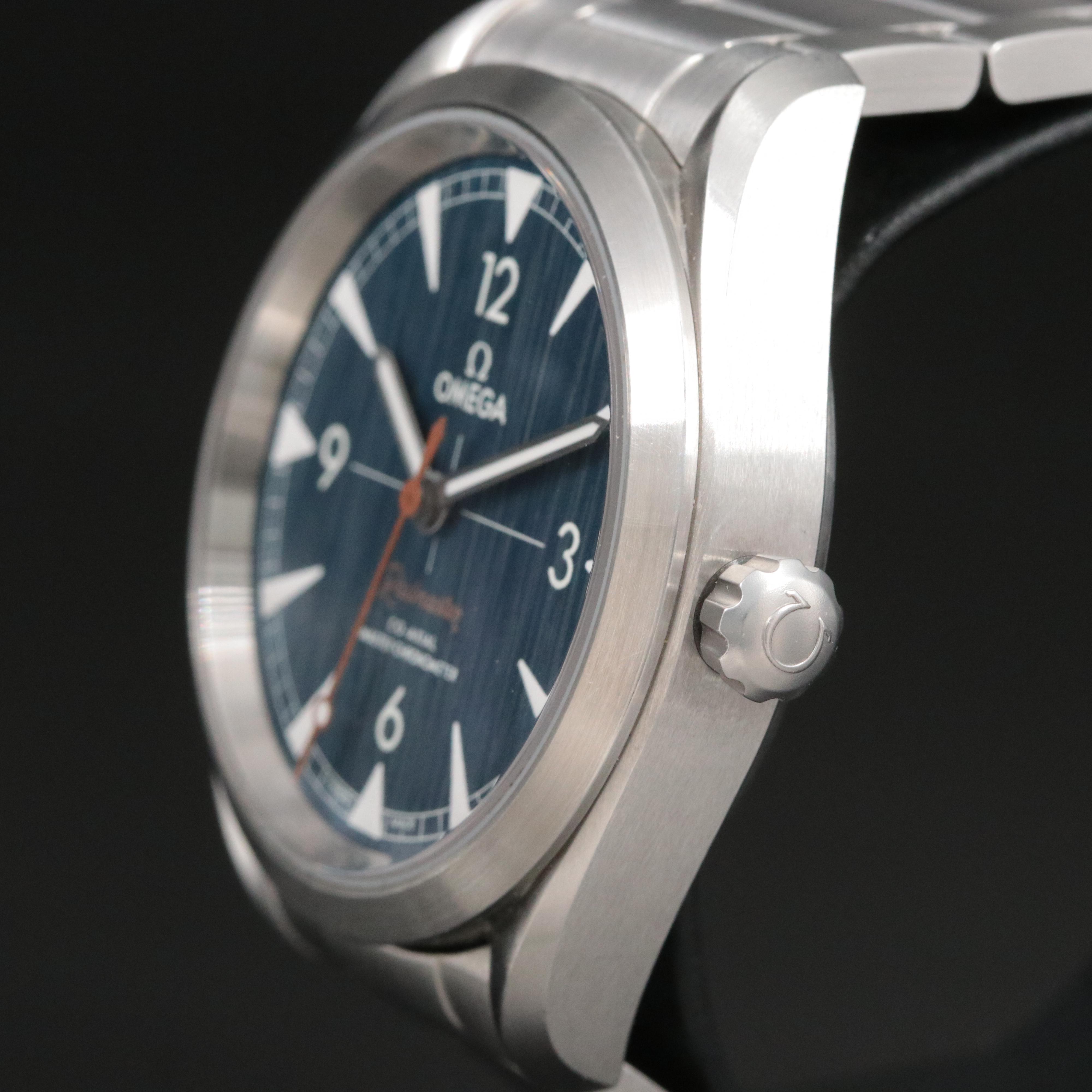 Omega Seamaster Railmaster Blue 40mm Steel Automatic Watch 220.10.40.20.03.001