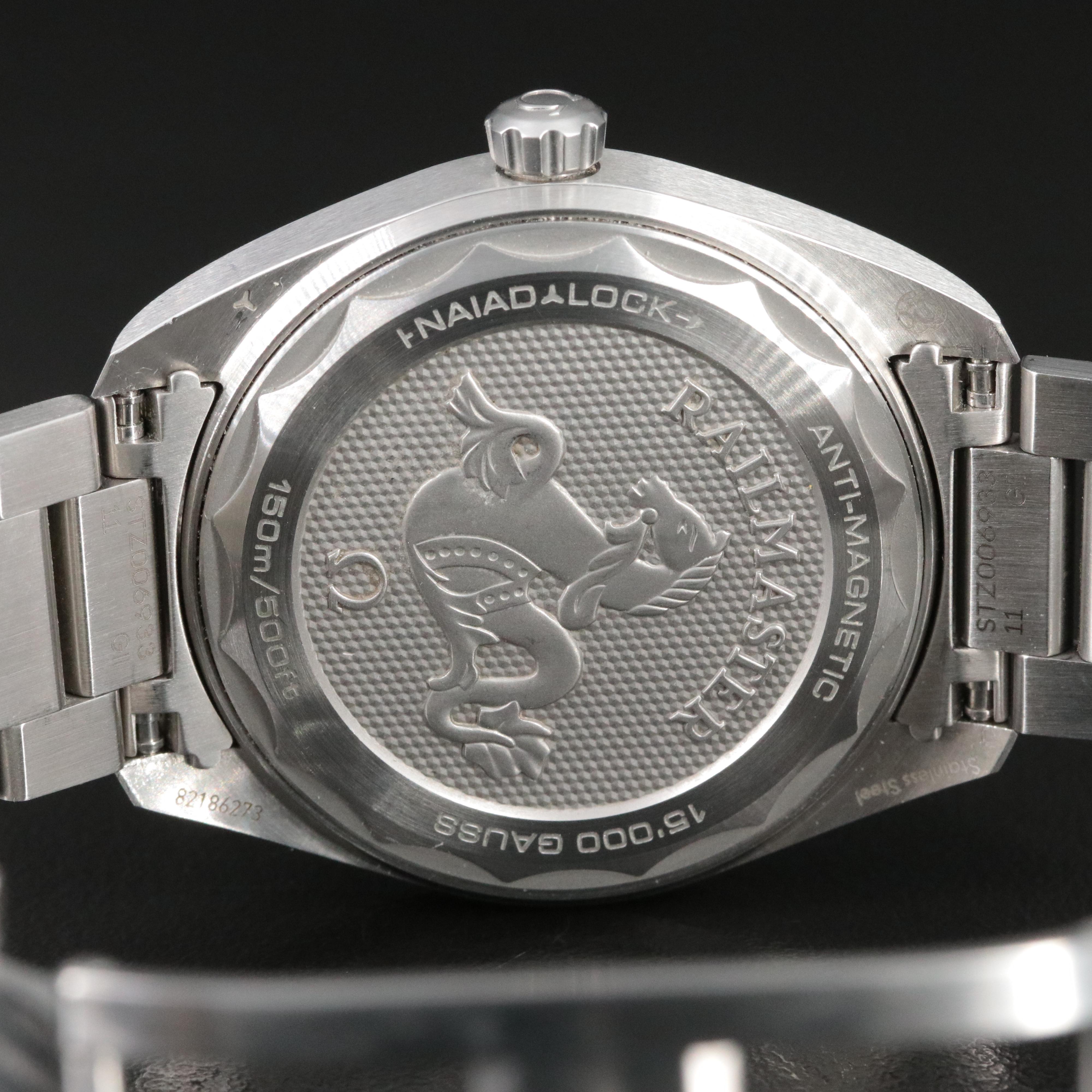 Omega Seamaster Railmaster Blue 40mm Steel Automatic Watch 220.10.40.20.03.001