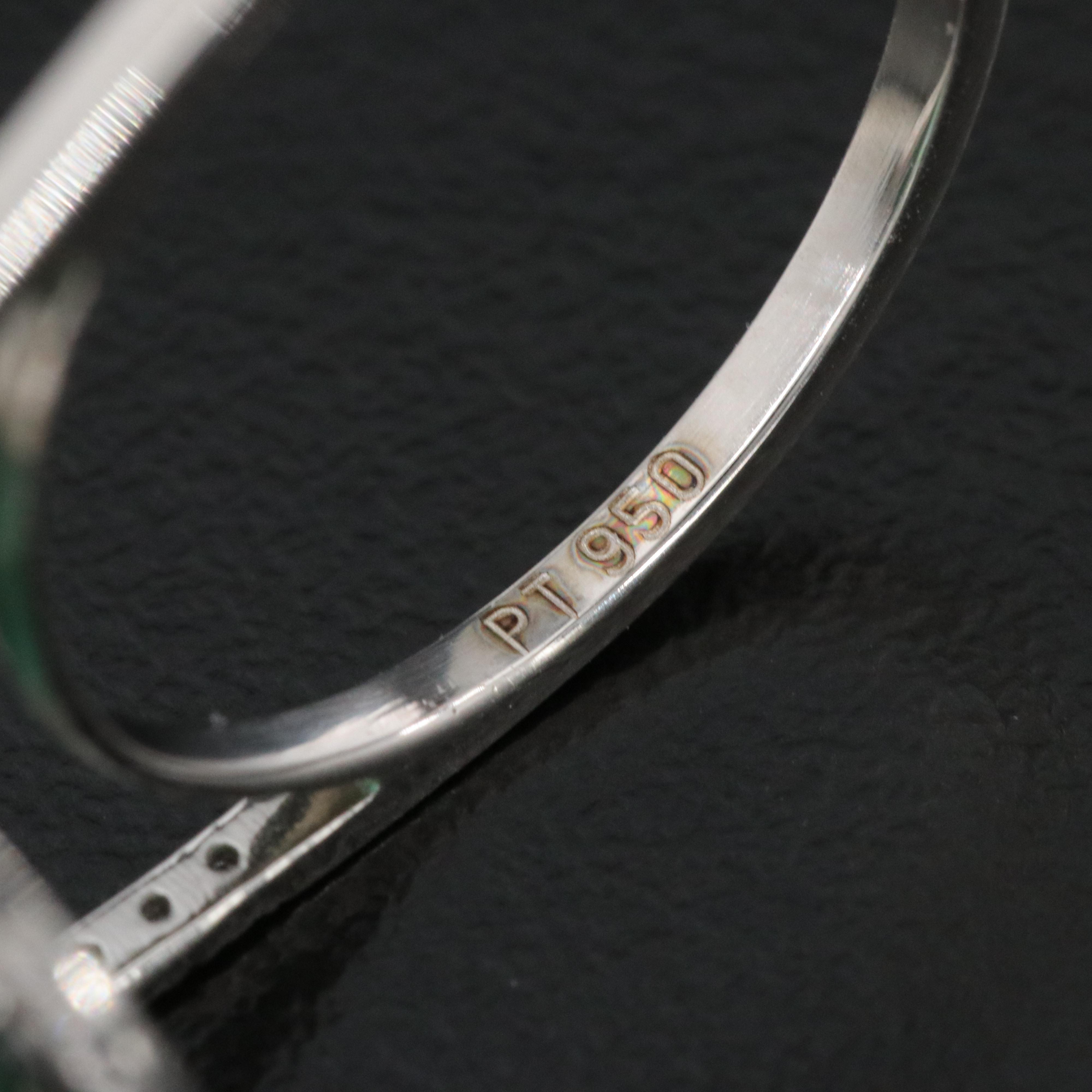 Platinum 5.84 CT Emerald and 0.22 CTW Diamond Ring