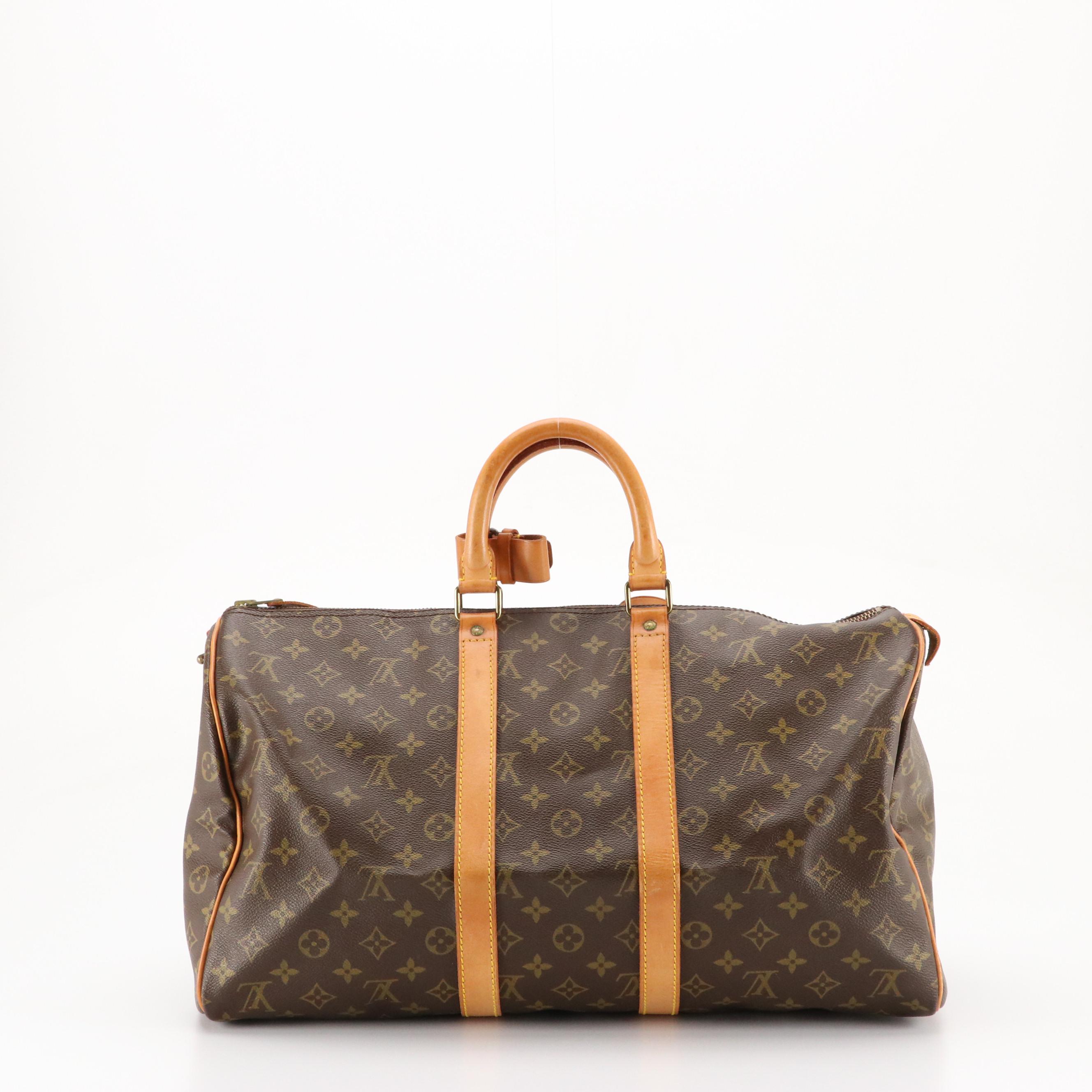 Louis Vuitton Keepall 45 in Monogram Canvas and Vachetta Leather, 1980s