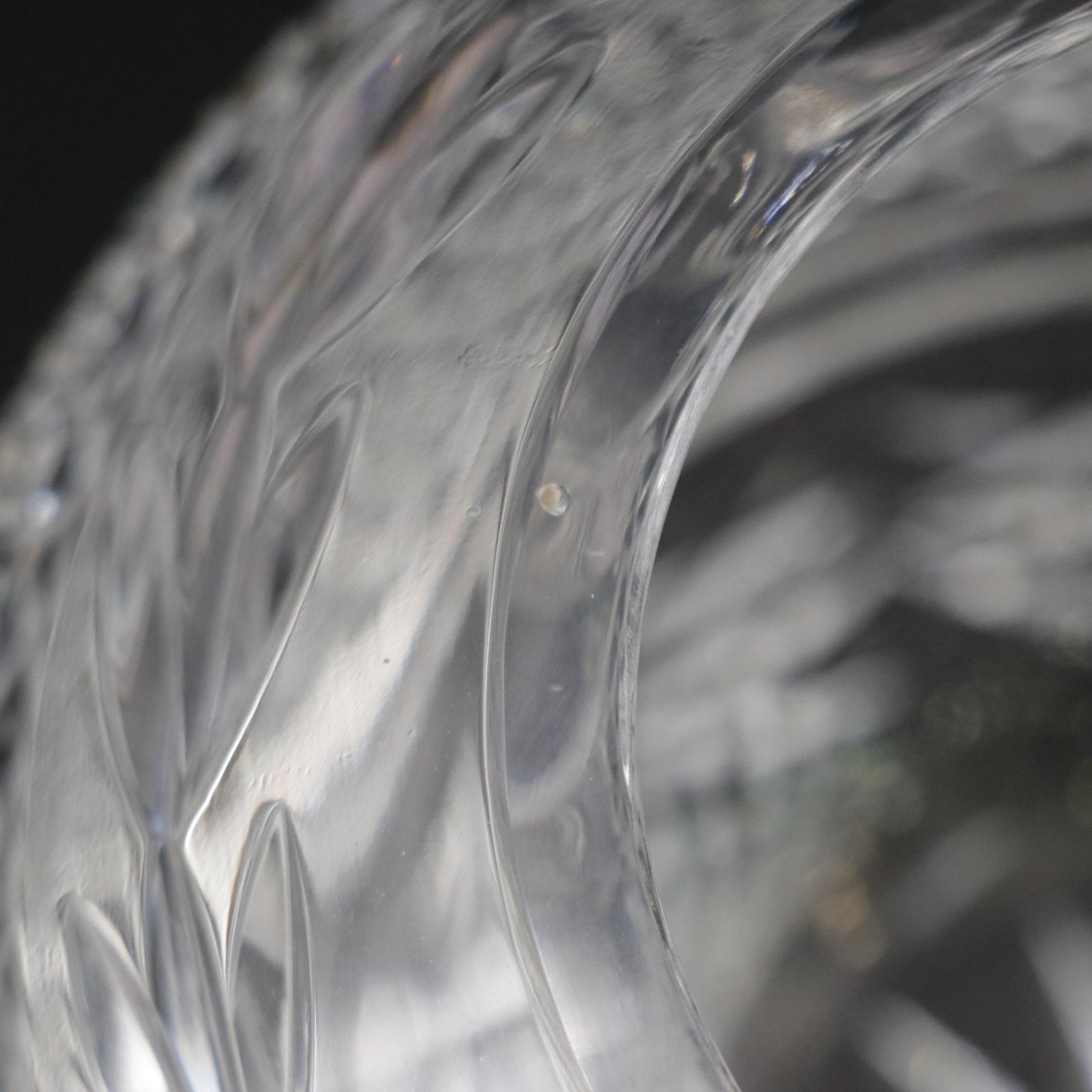 Galway "Leah" Crystal Rose Bowl with American Brilliant Cut Crystal Vases