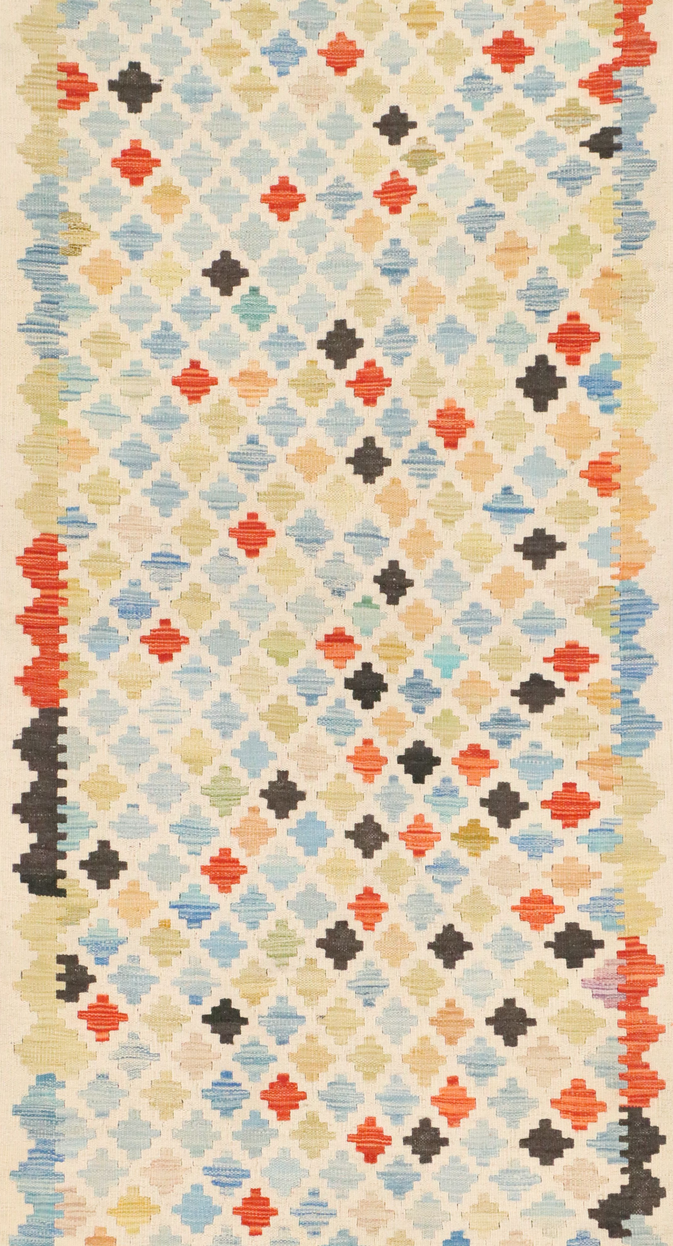 2'9 x 9'8 Handwoven Pakistani Kilim Carpet Runner