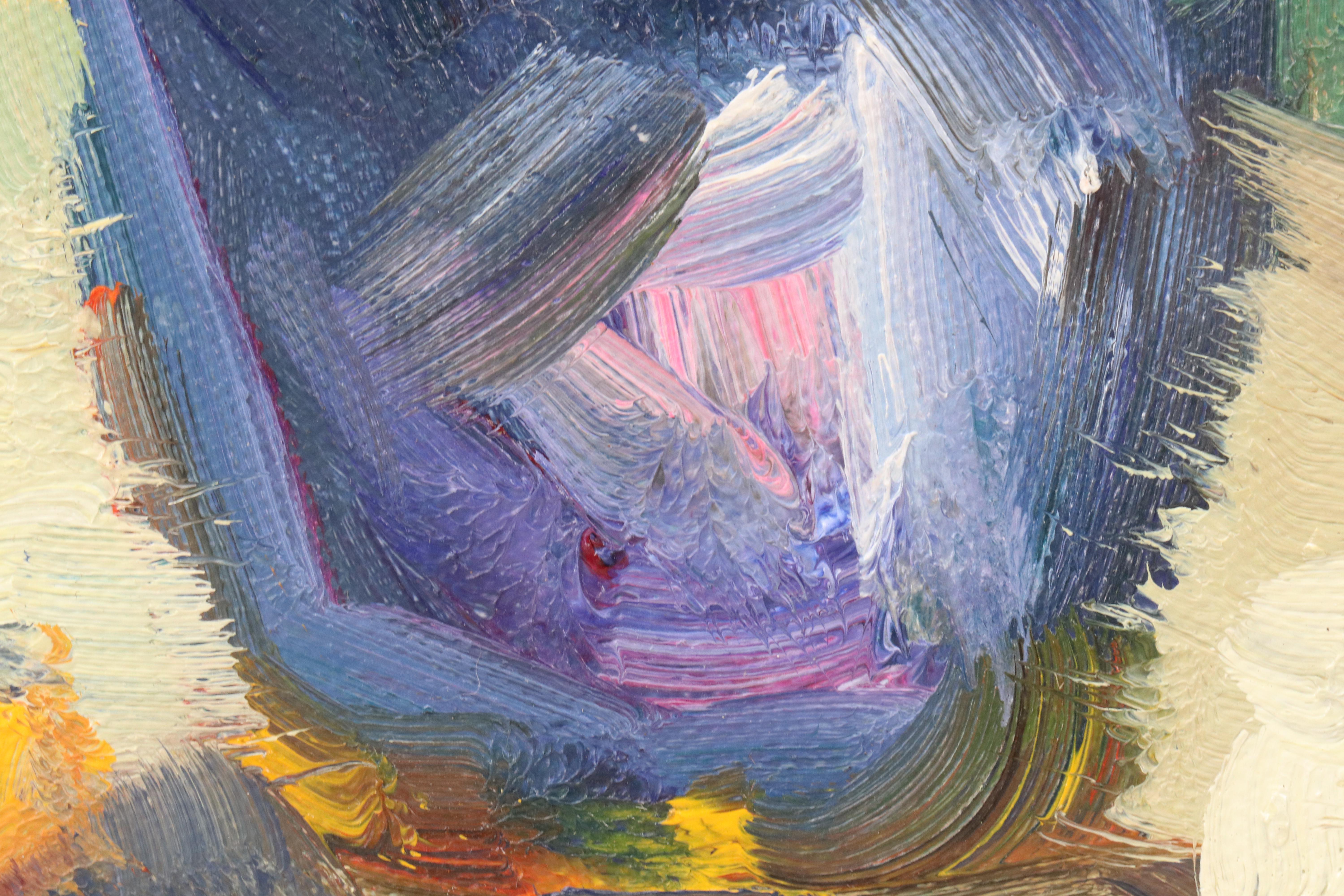 Impressionist Style Floral Still Life Painting, Late 20th Century